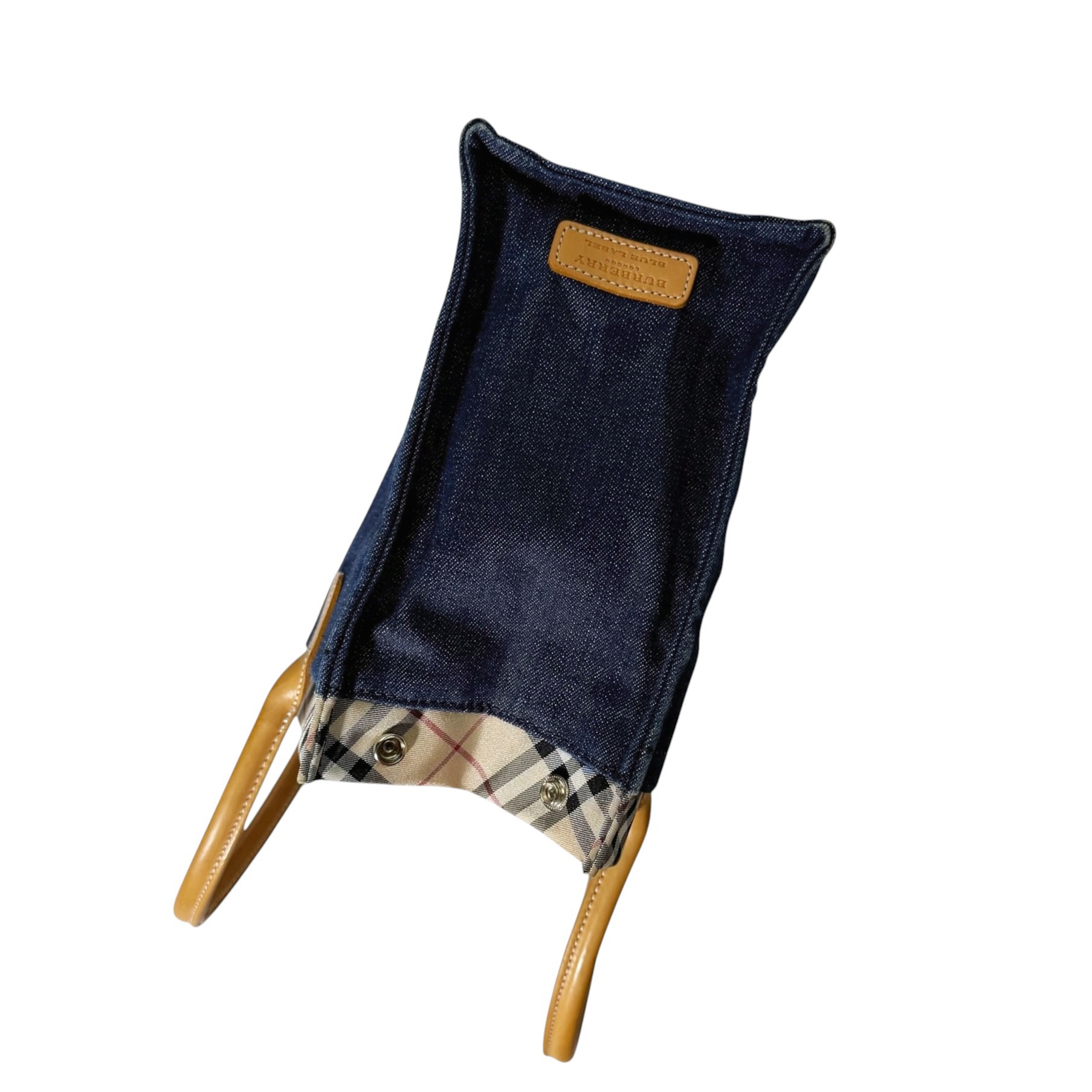 Burberry Nova Check Denim Handbag - Image 5
