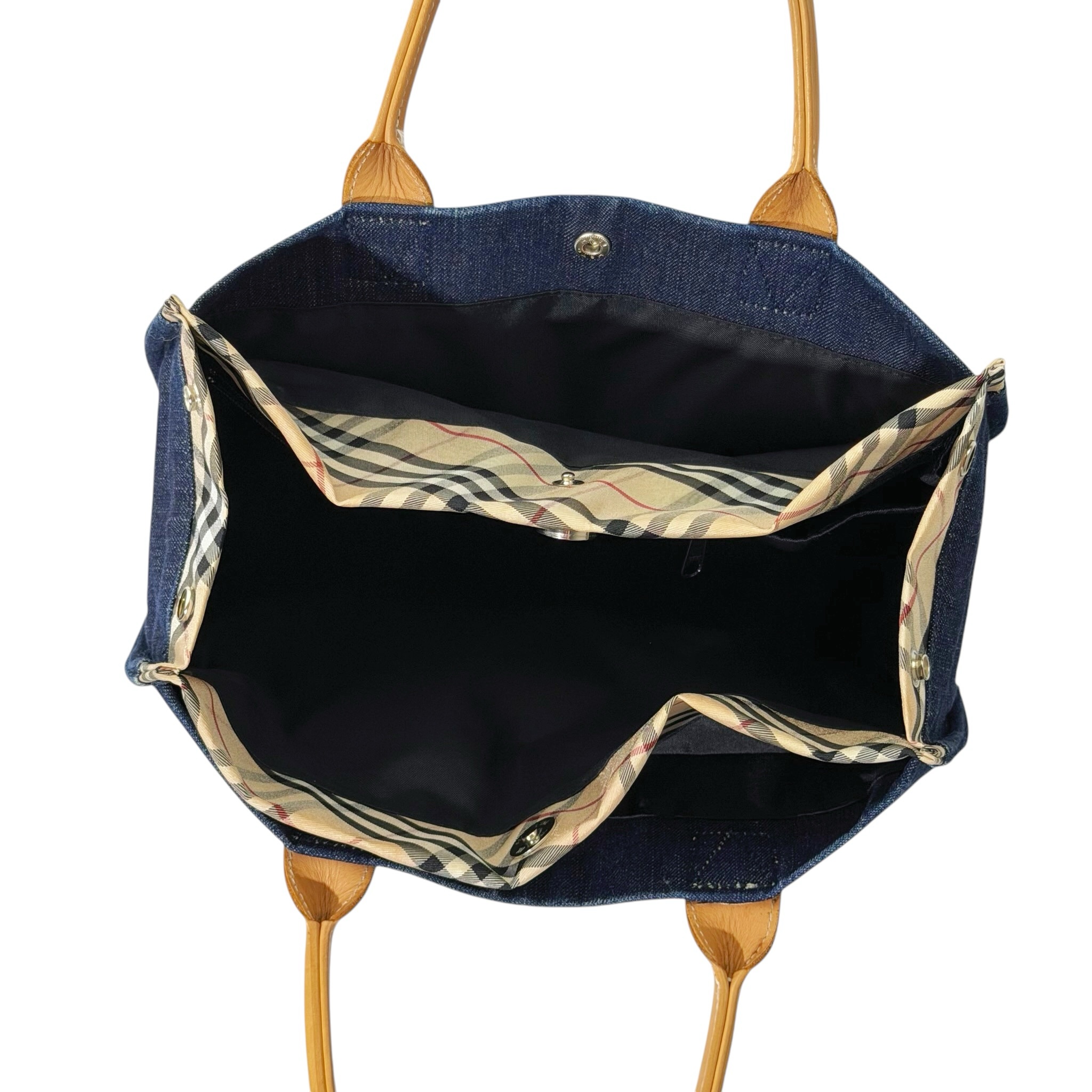 Burberry Nova Check Denim Handbag - Image 9