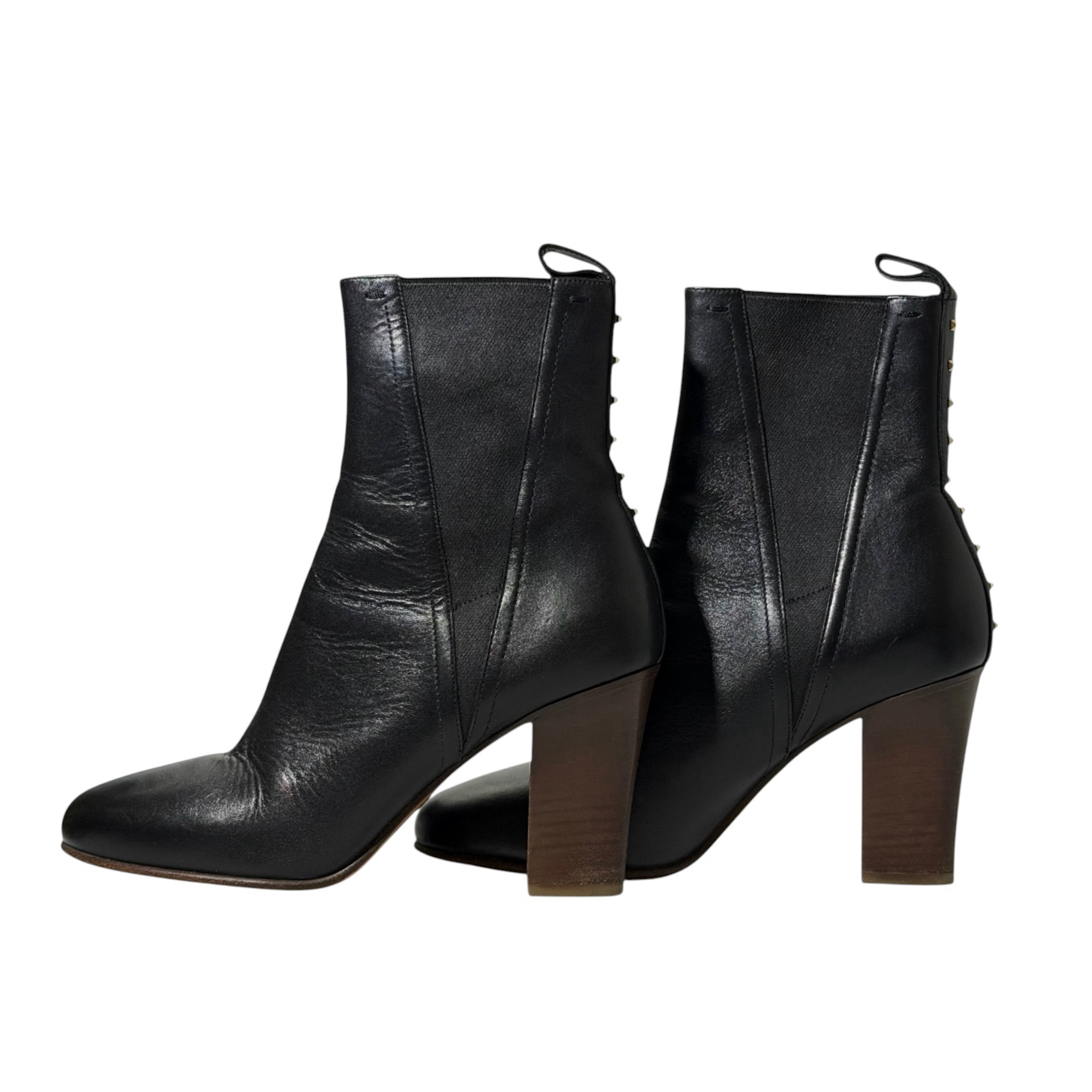 Valentino Rockstud Leather Chelsea Boots 37 - Image 4