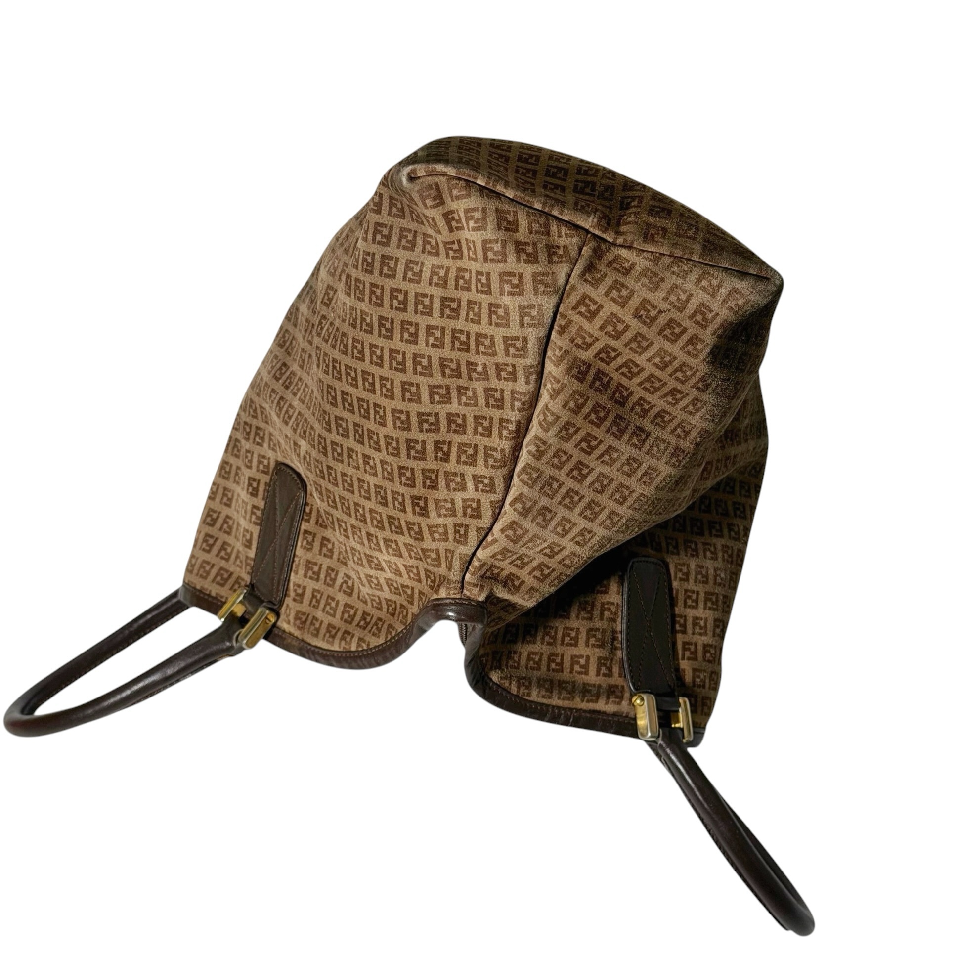 Fendi FF Suede Handbag - Image 5