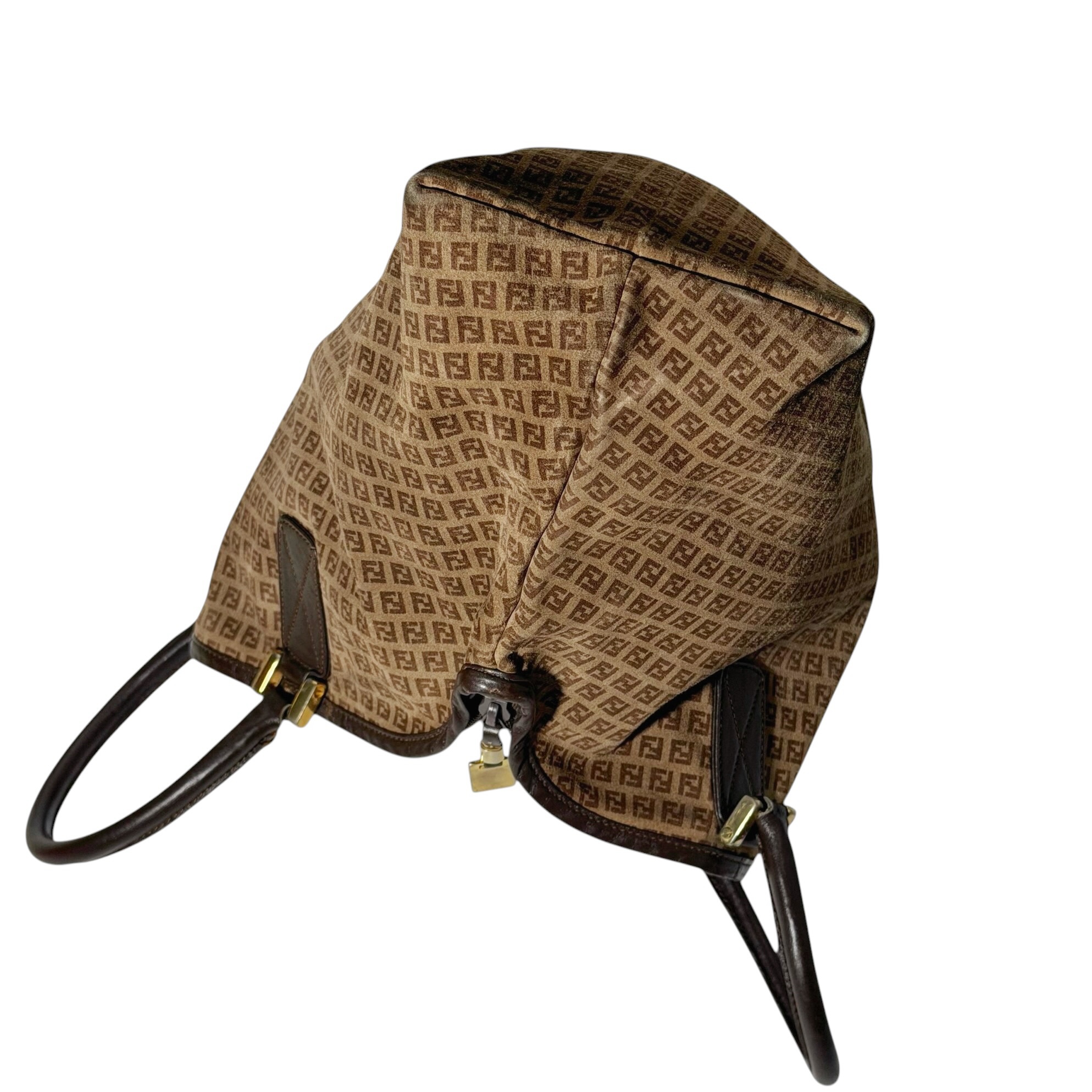 Fendi FF Suede Handbag - Image 4