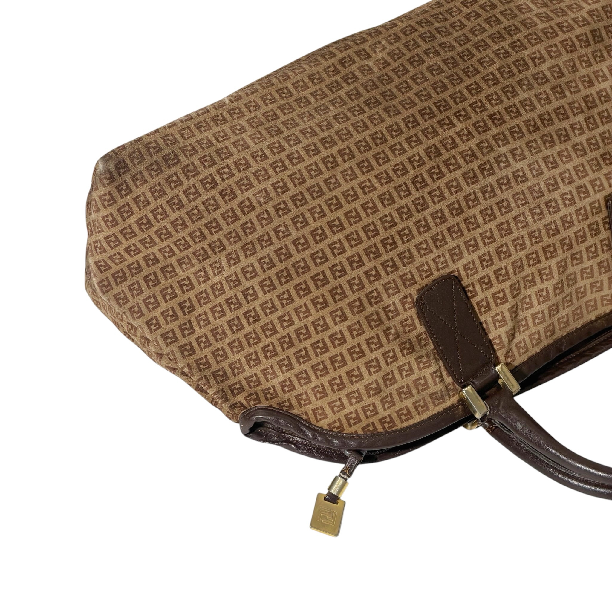 Fendi FF Suede Handbag - Image 7