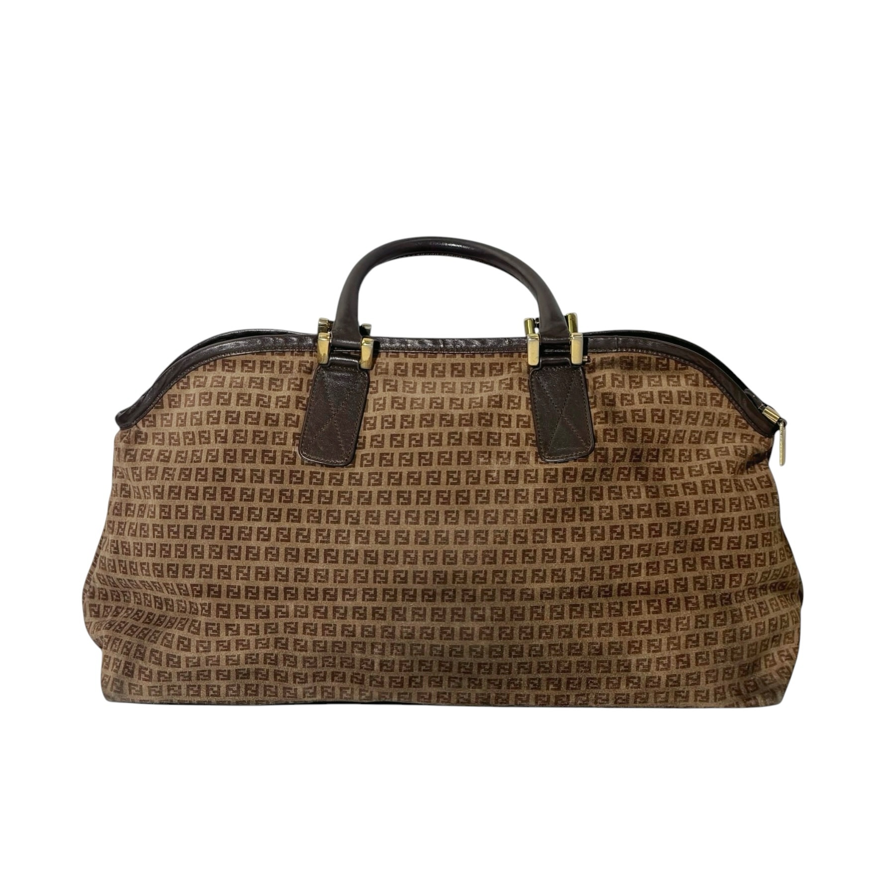 Fendi FF Suede Handbag - Image 2