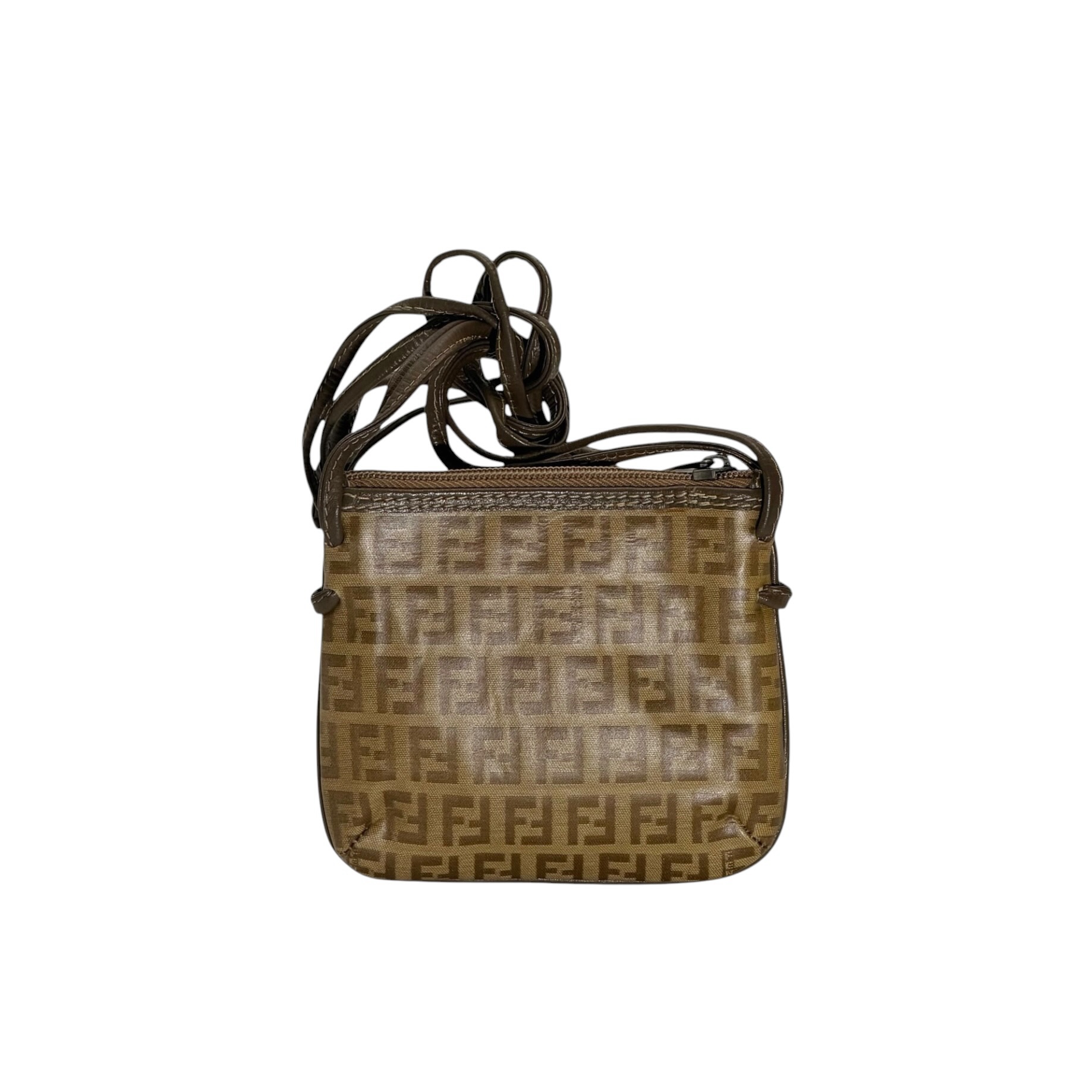 Fendi FF Leather Strap Mini Crossbody Bag - Image 2