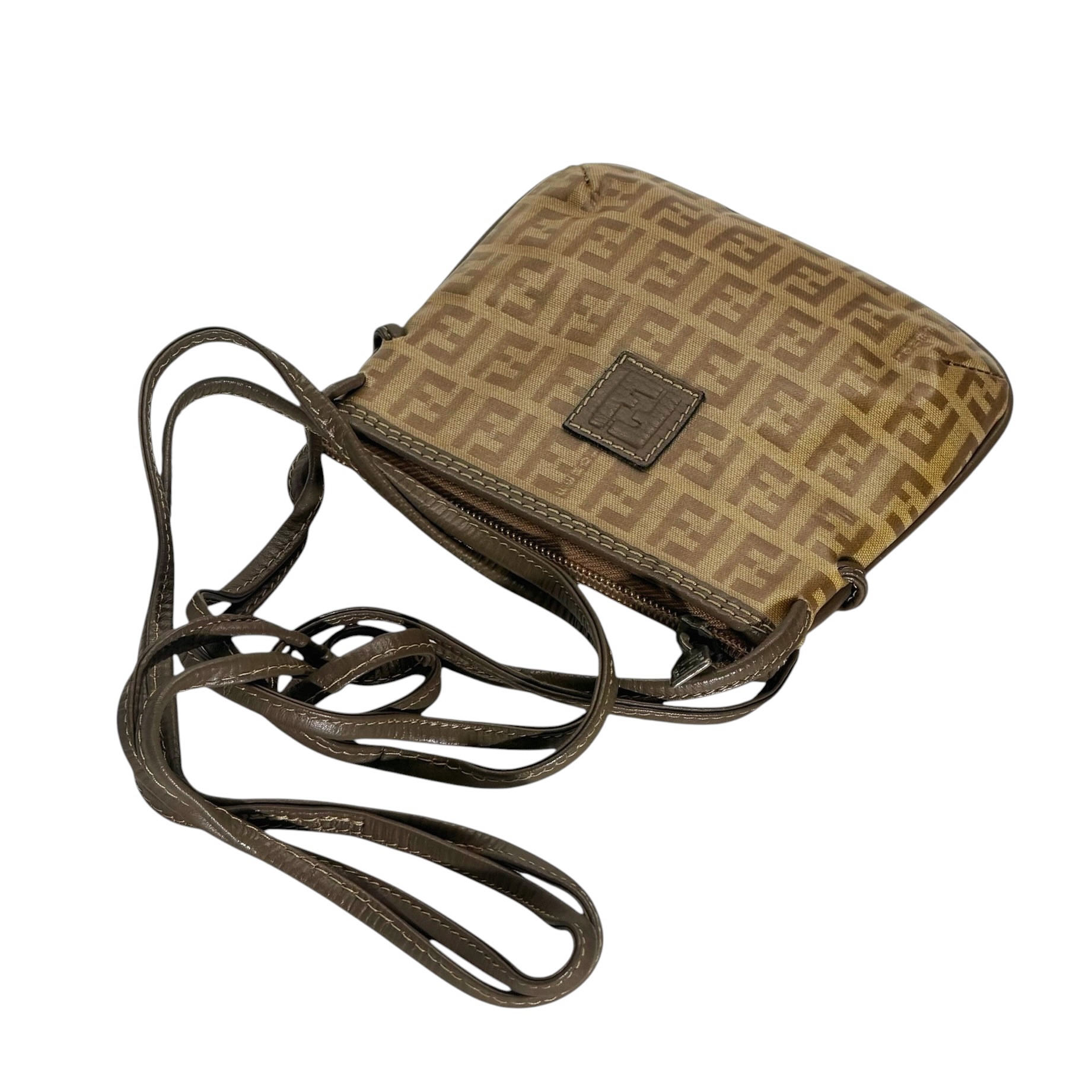 Fendi FF Leather Strap Mini Crossbody Bag - Image 7