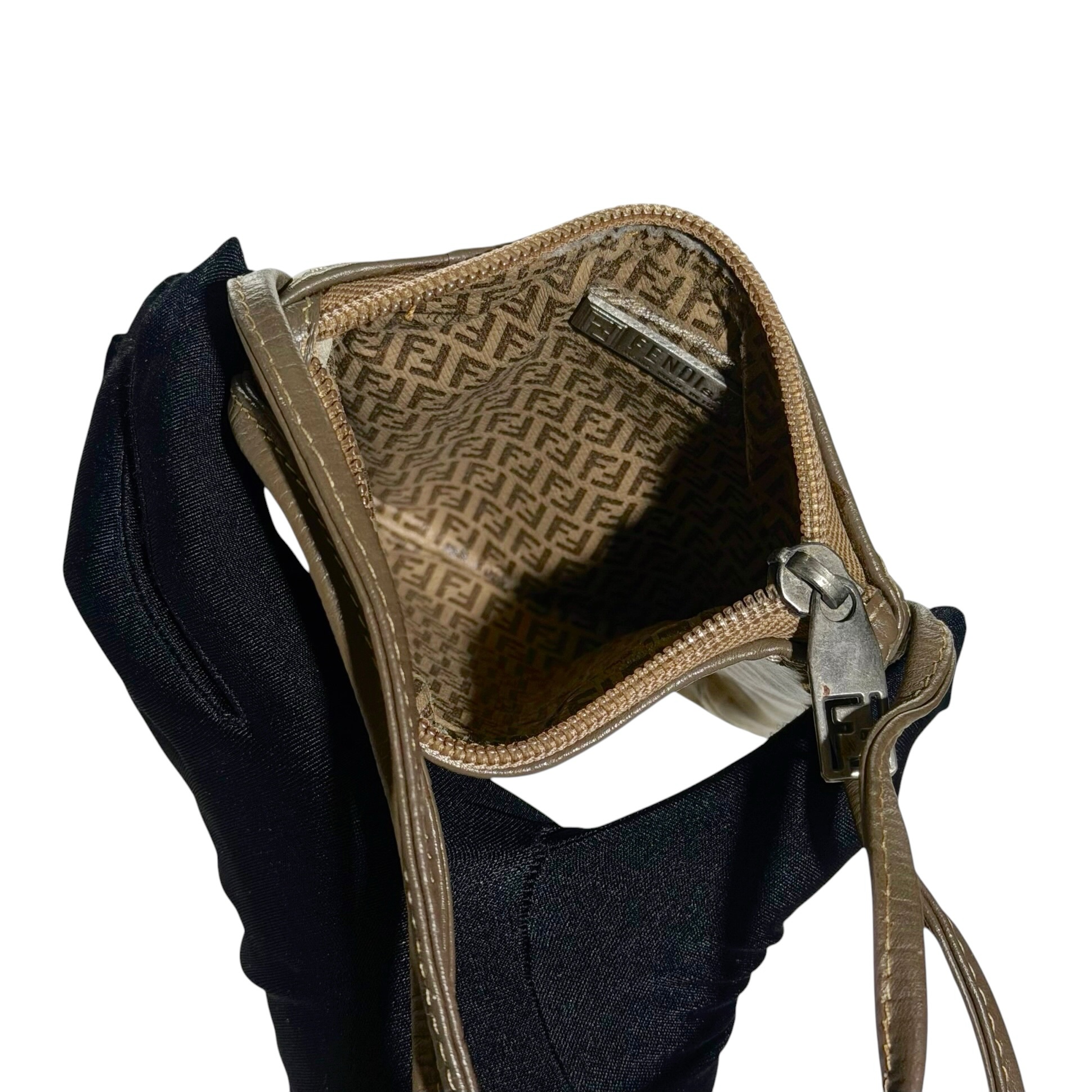Fendi FF Leather Strap Mini Crossbody Bag - Image 9