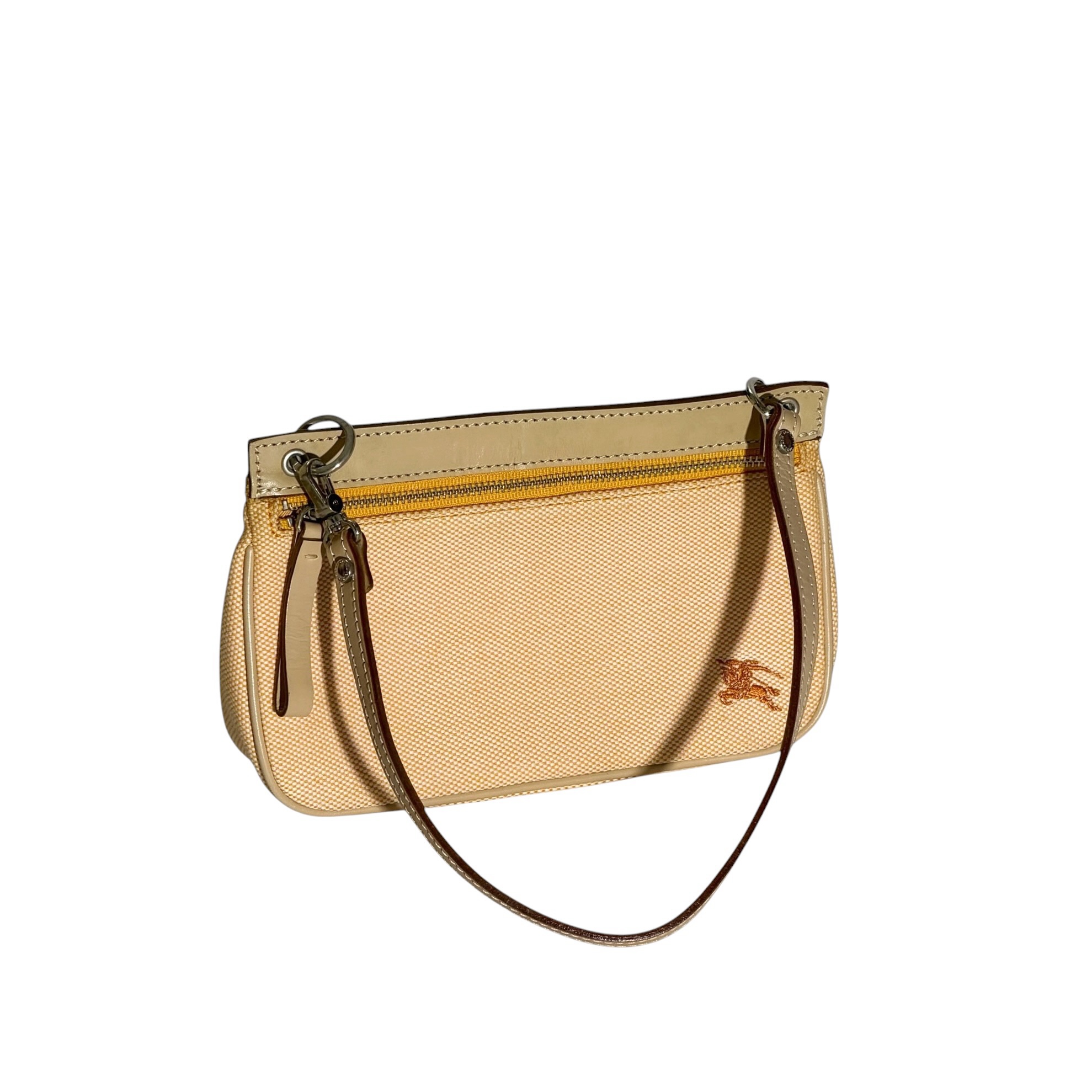 Burberry Leather Strap Canvas Handbag - Image 3