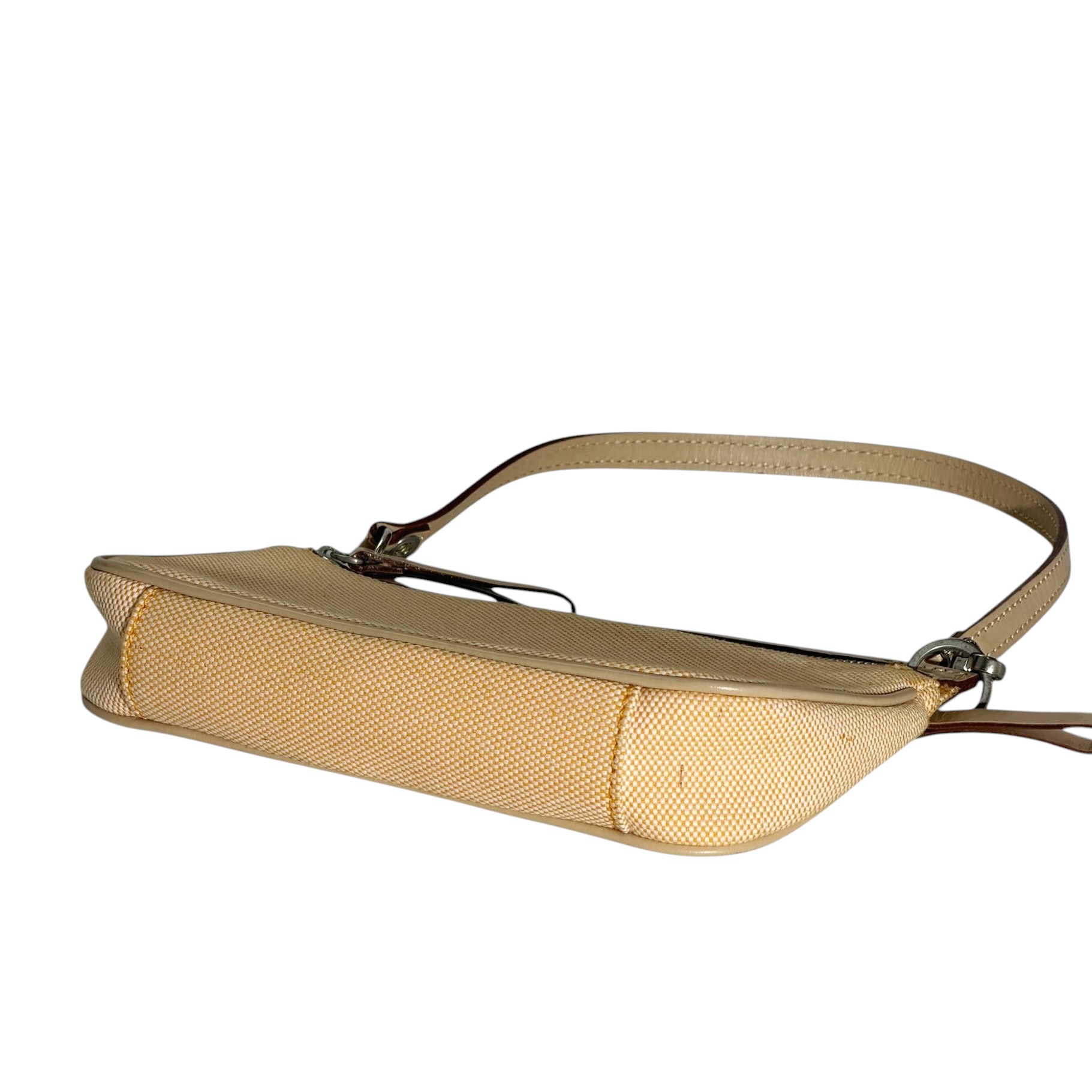 Burberry Leather Strap Canvas Handbag - Image 6