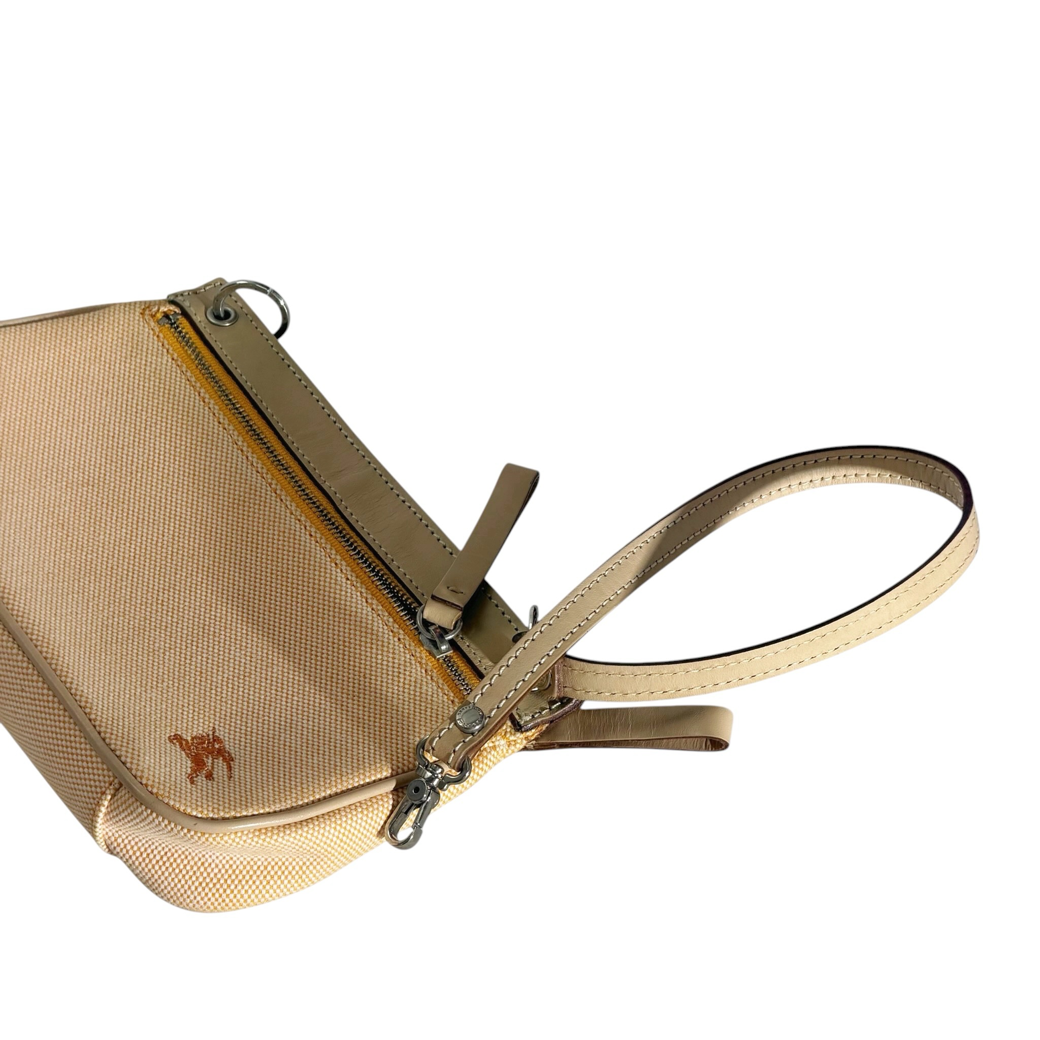Burberry Leather Strap Canvas Handbag - Image 7