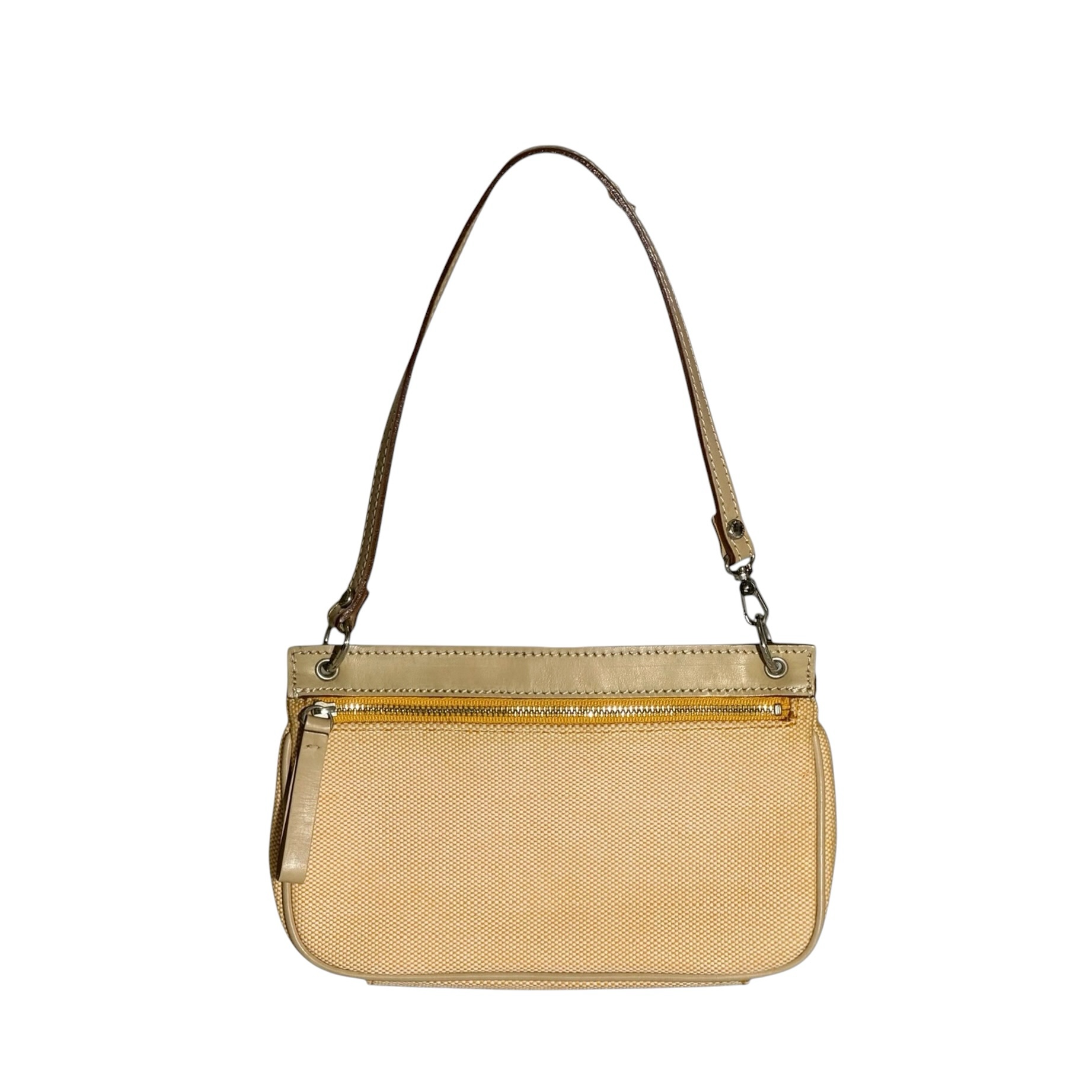 Burberry Leather Strap Canvas Handbag - Image 2