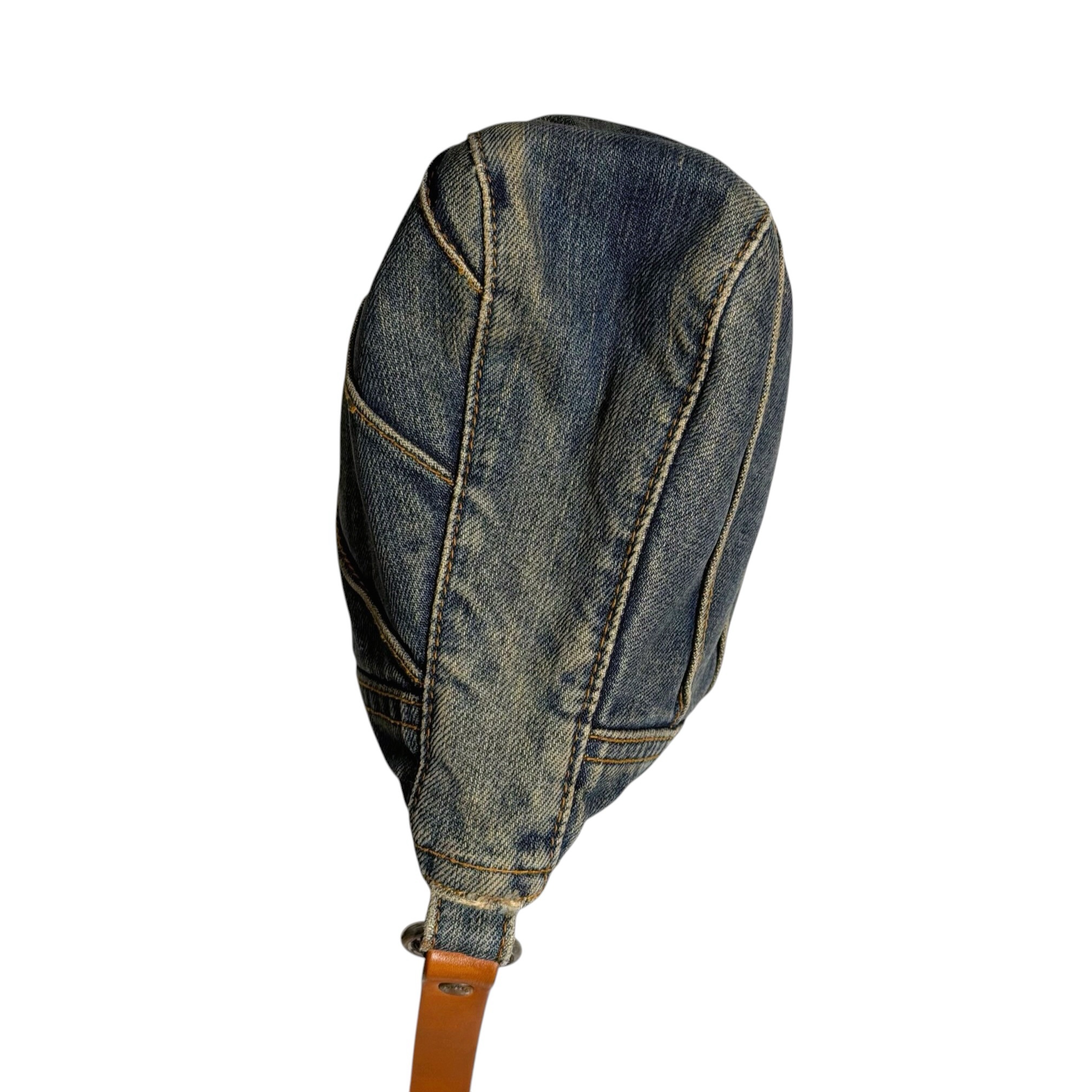 Burberry Leather Strap Denim Hobo - Image 4
