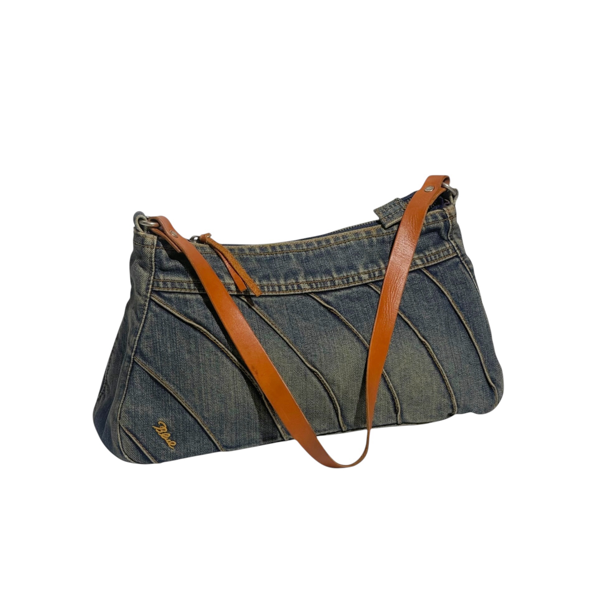 Burberry Leather Strap Denim Hobo - Image 8