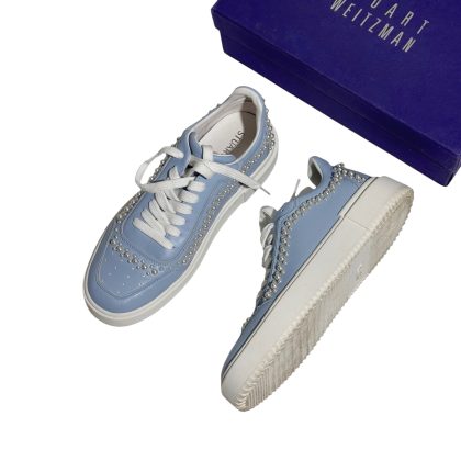 Stuart Weitzman Studded Pearls Leather Sneakers 37