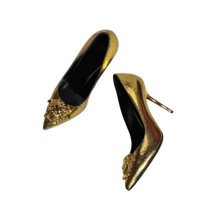 Versace Leather Medusa Heels 37