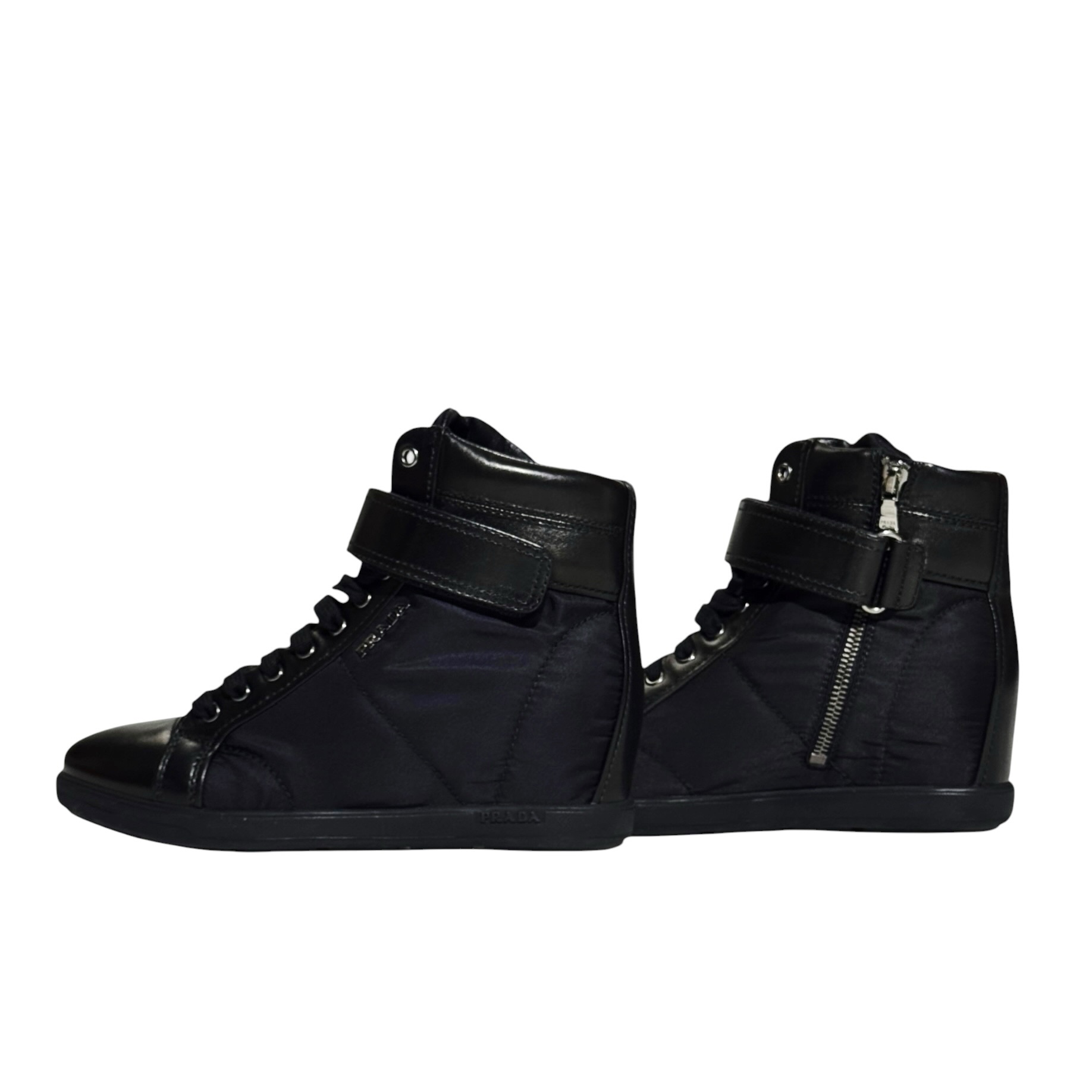 Prada High Top Wedge Sneaker 36.5 - Image 4