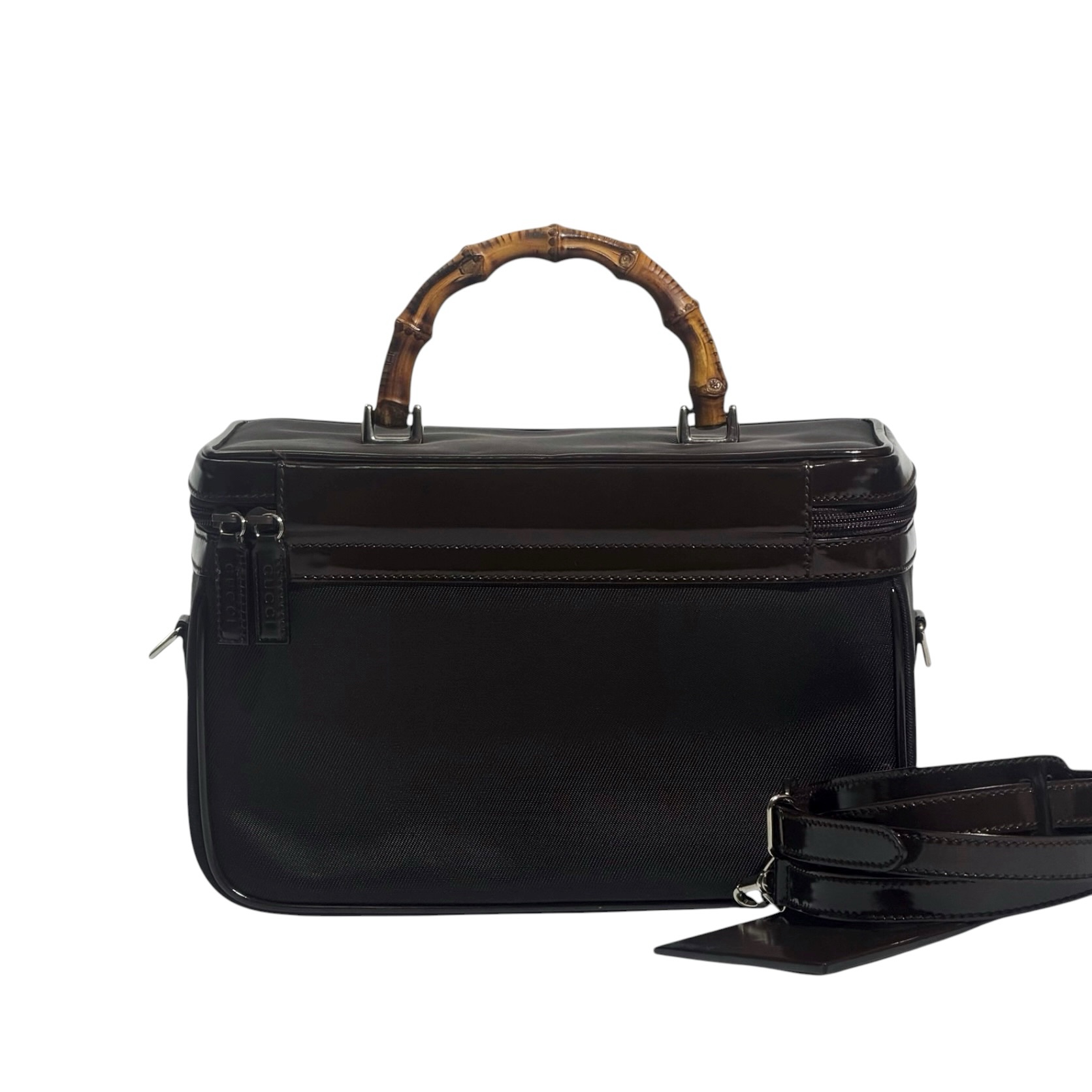 Gucci Bamboo Nylon Two Way Vanity Case - Image 2