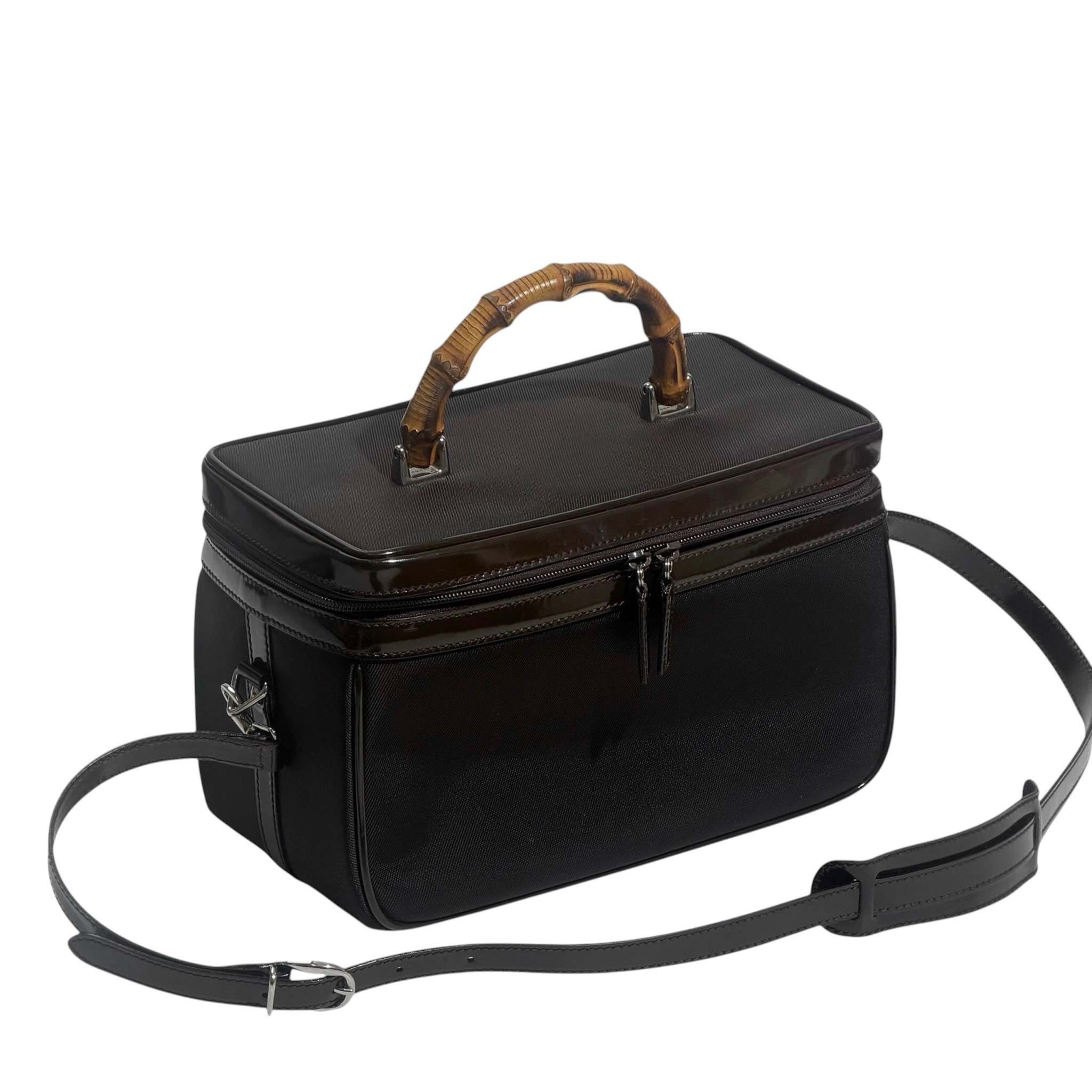 Gucci Bamboo Nylon Two Way Vanity Case - Image 3