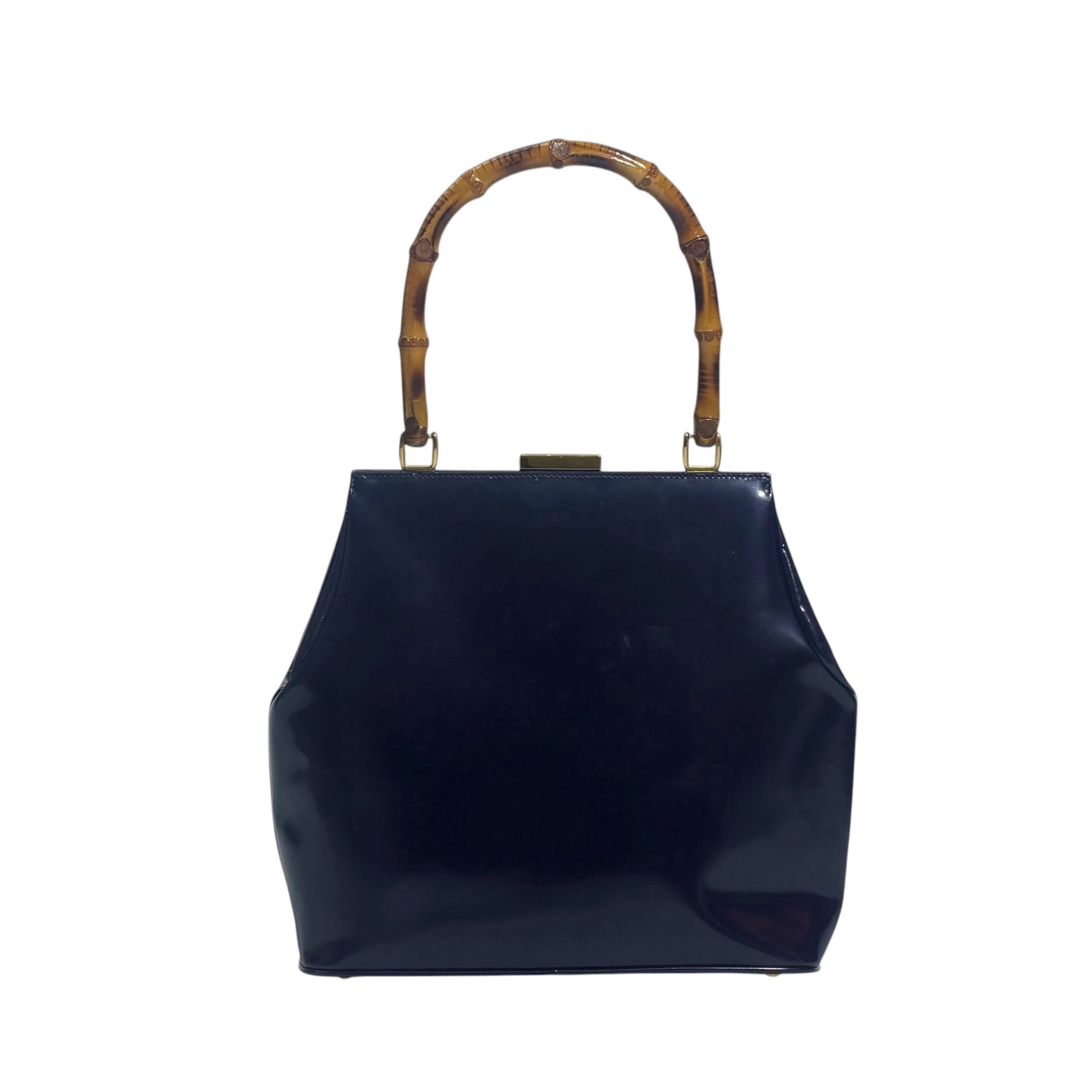 Gucci Bamboo Box Leather Frame Top Handle Bag - Image 2