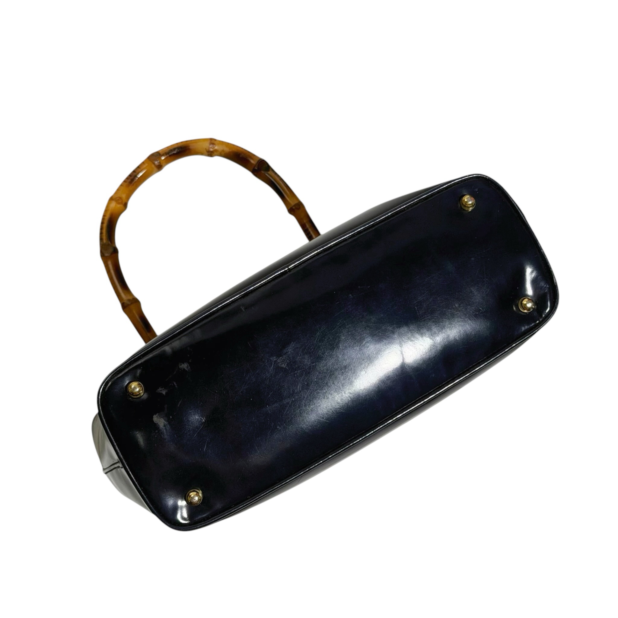 Gucci Bamboo Box Leather Frame Top Handle Bag - Image 6