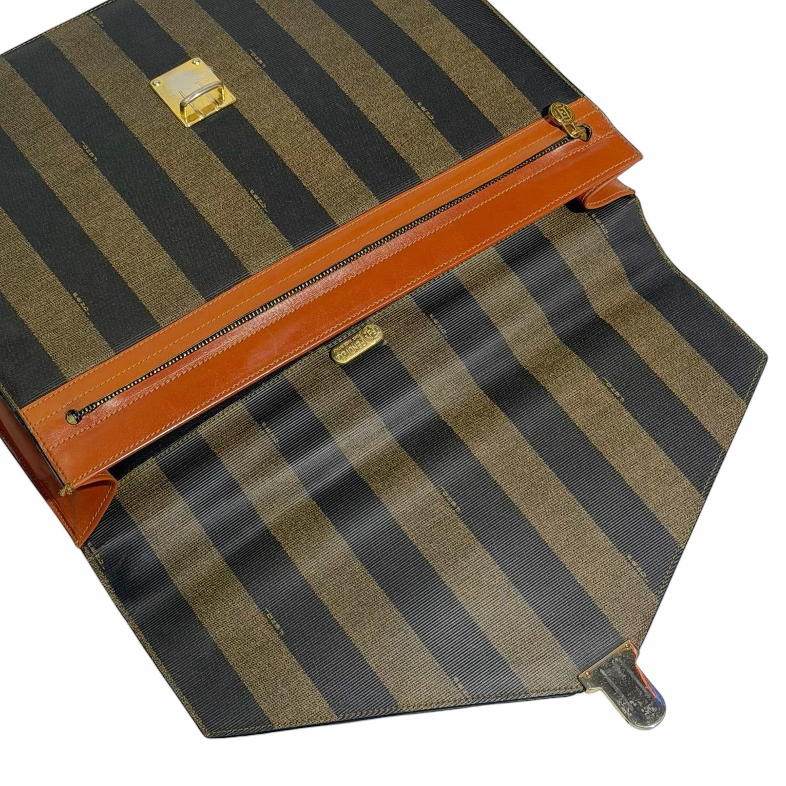 Fendi Pequin Briefcase Bag - Image 8