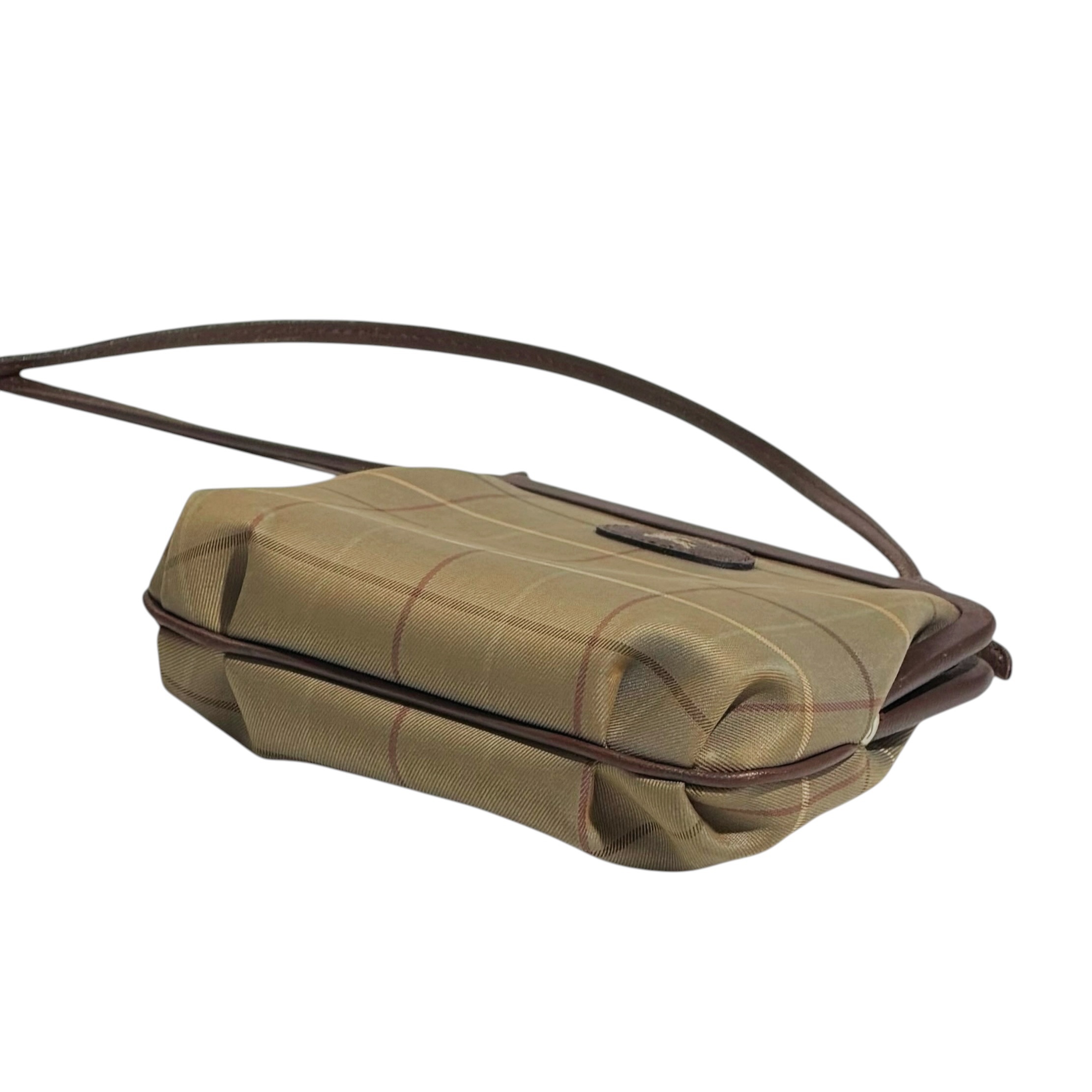 Burberry Vintage Check Leather Strap Kiss Lock Bag - Image 6