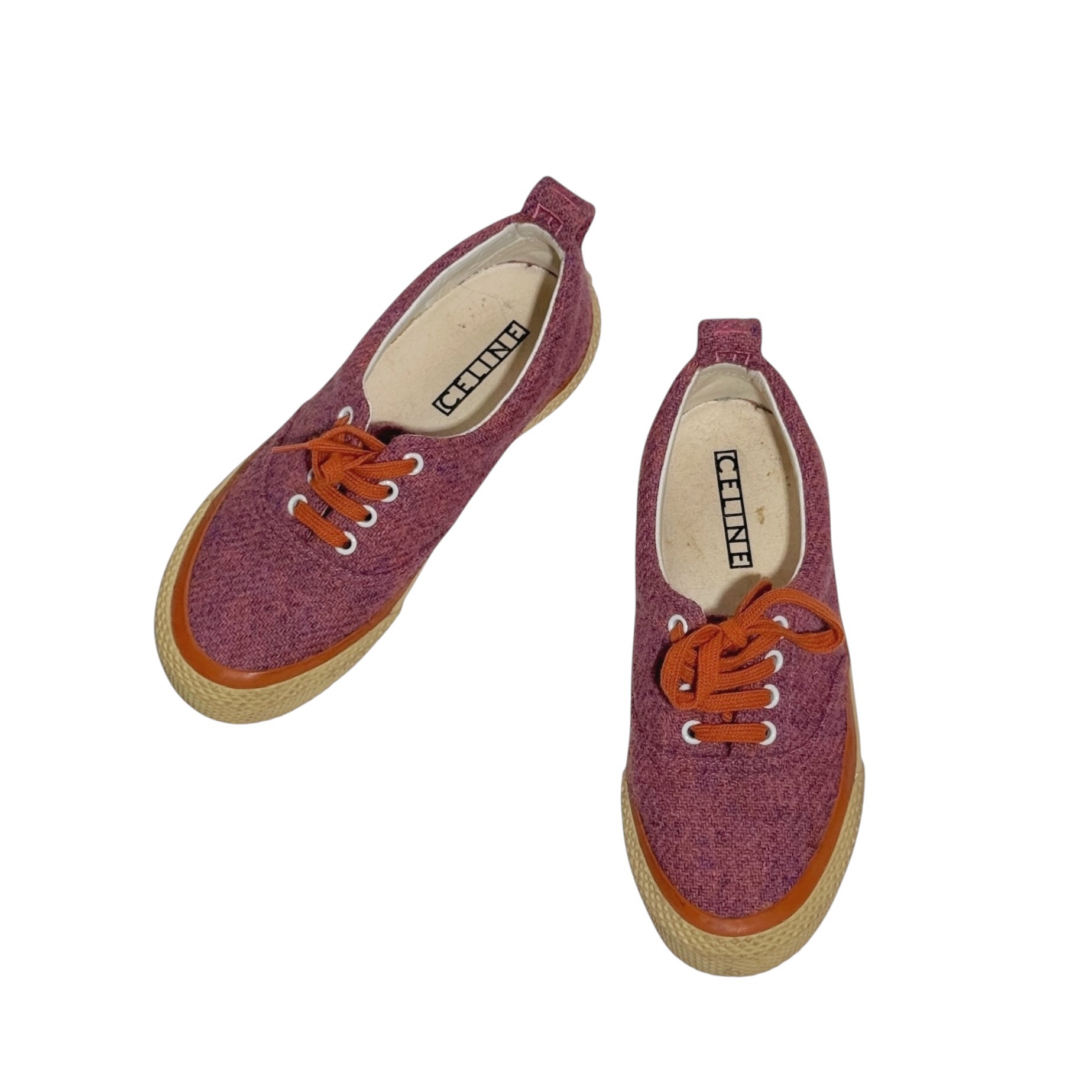 Celine Wool Canvas Sneakers 38