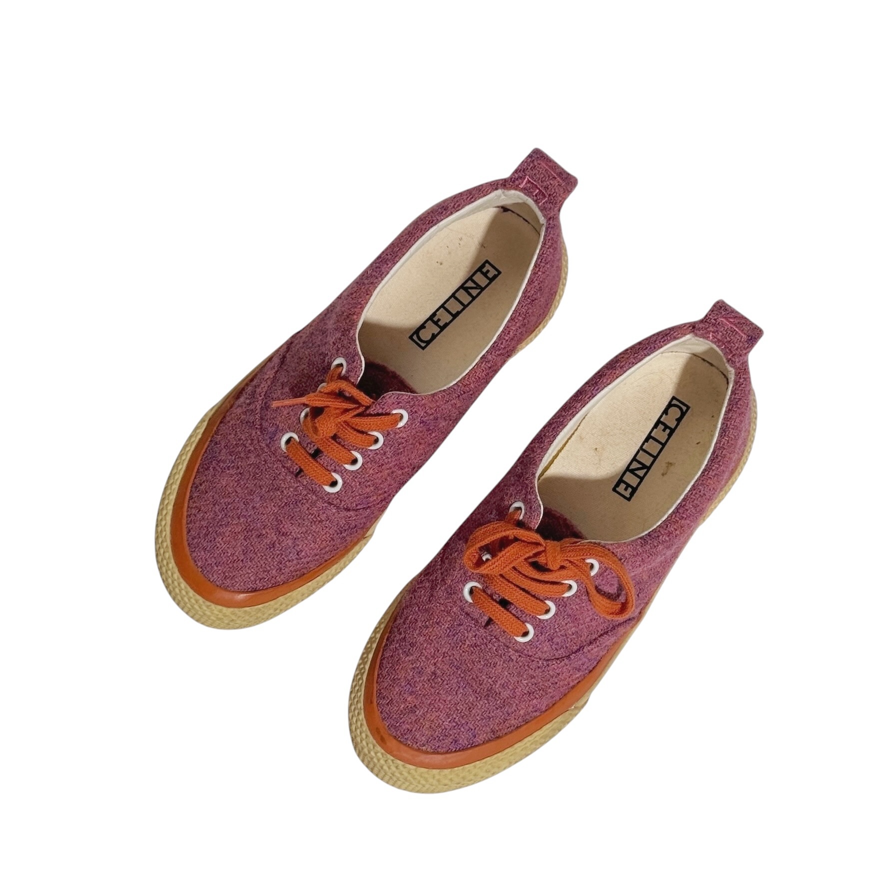 Celine Wool Canvas Sneakers 38 - Image 2