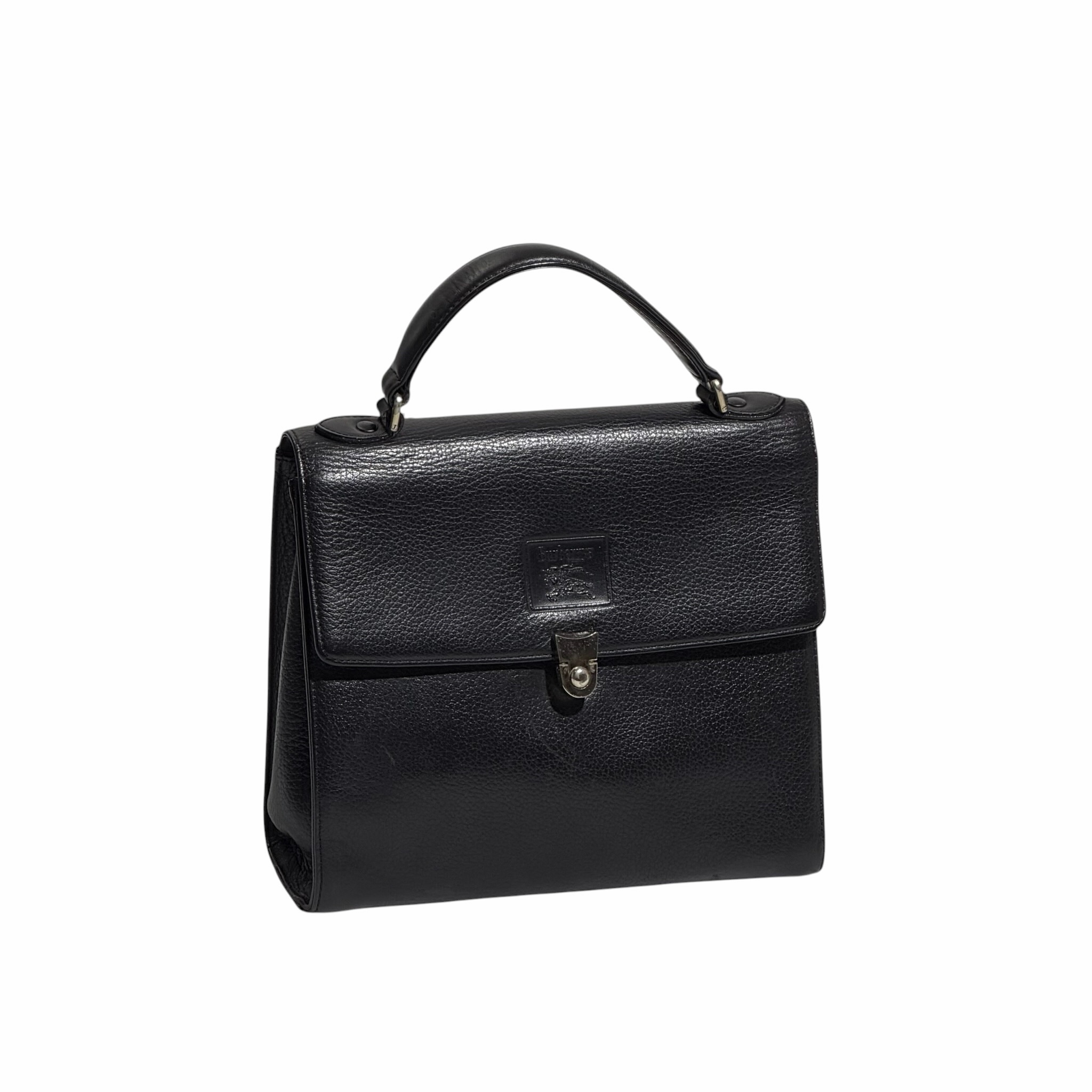 Burberry Leather Top Handle Kelly Bag - Image 3