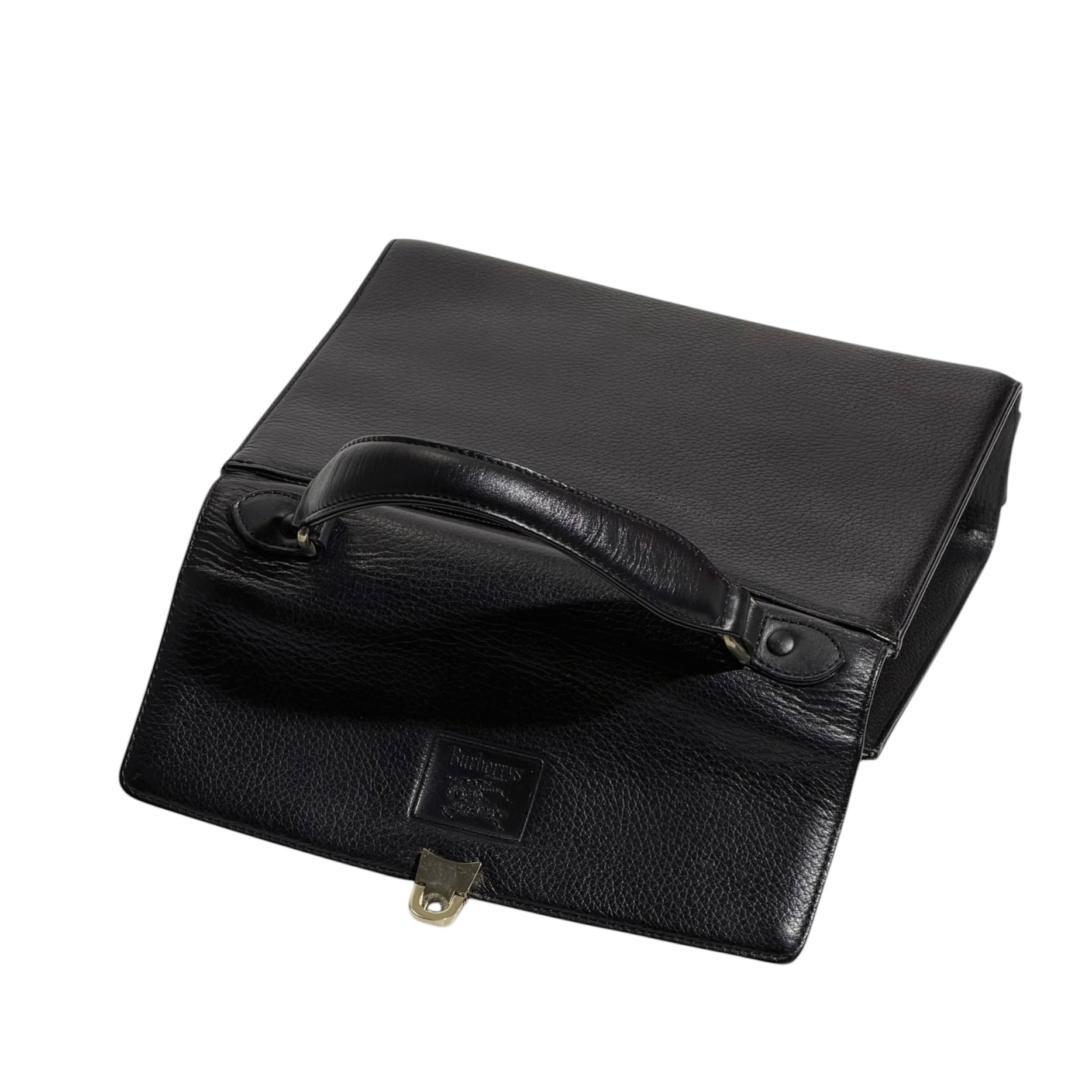 Burberry Leather Top Handle Kelly Bag - Image 7