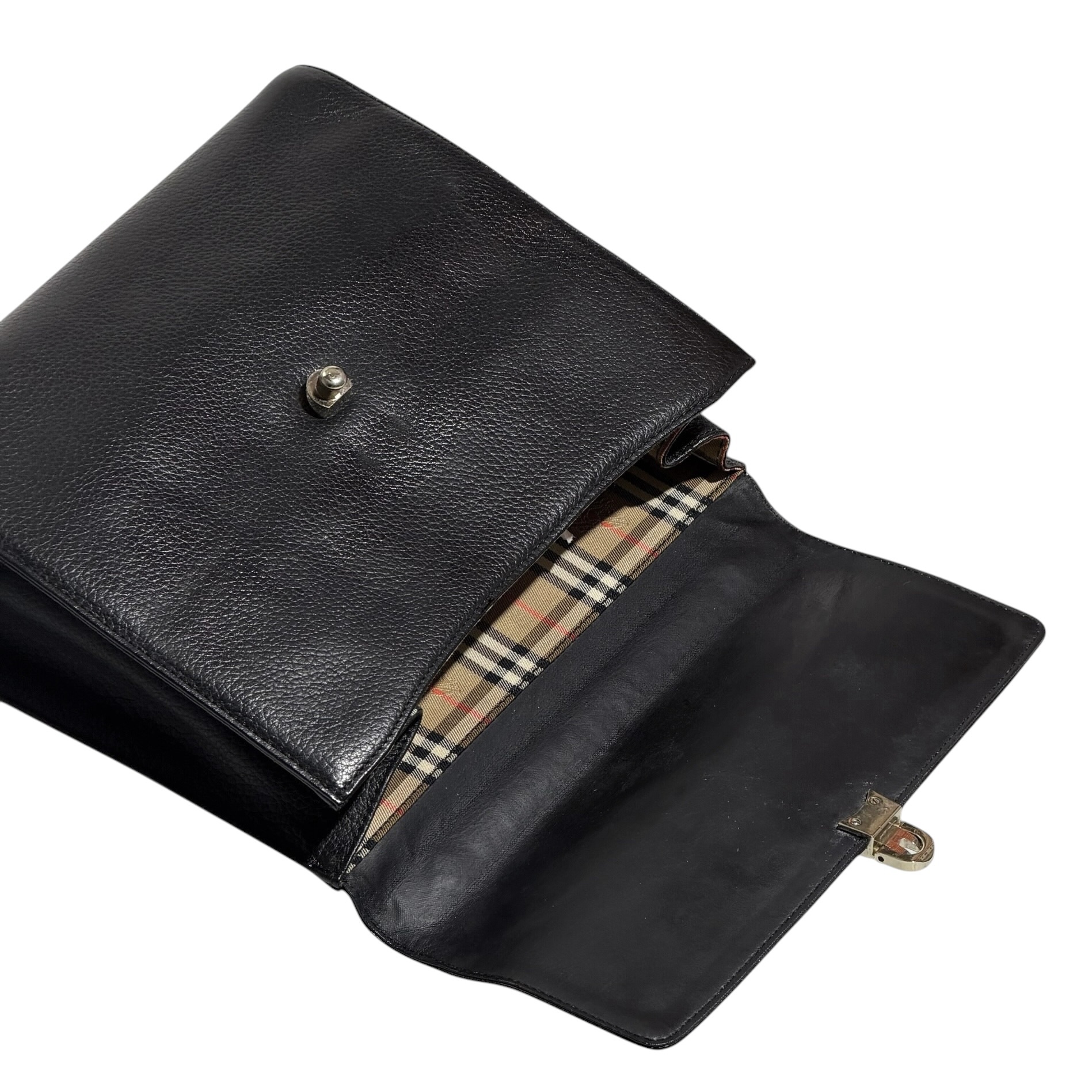 Burberry Leather Top Handle Kelly Bag - Image 8