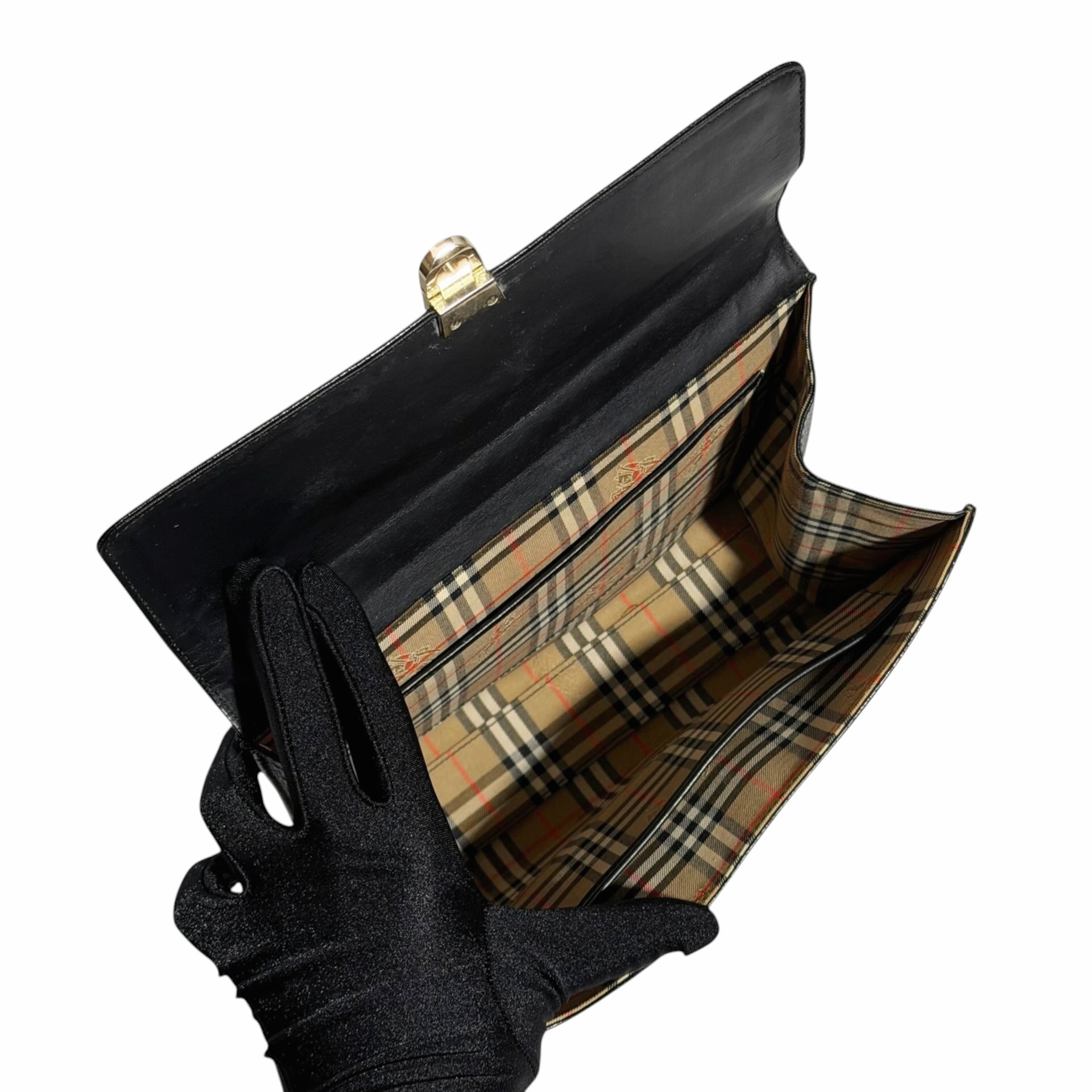 Burberry Leather Top Handle Kelly Bag - Image 9
