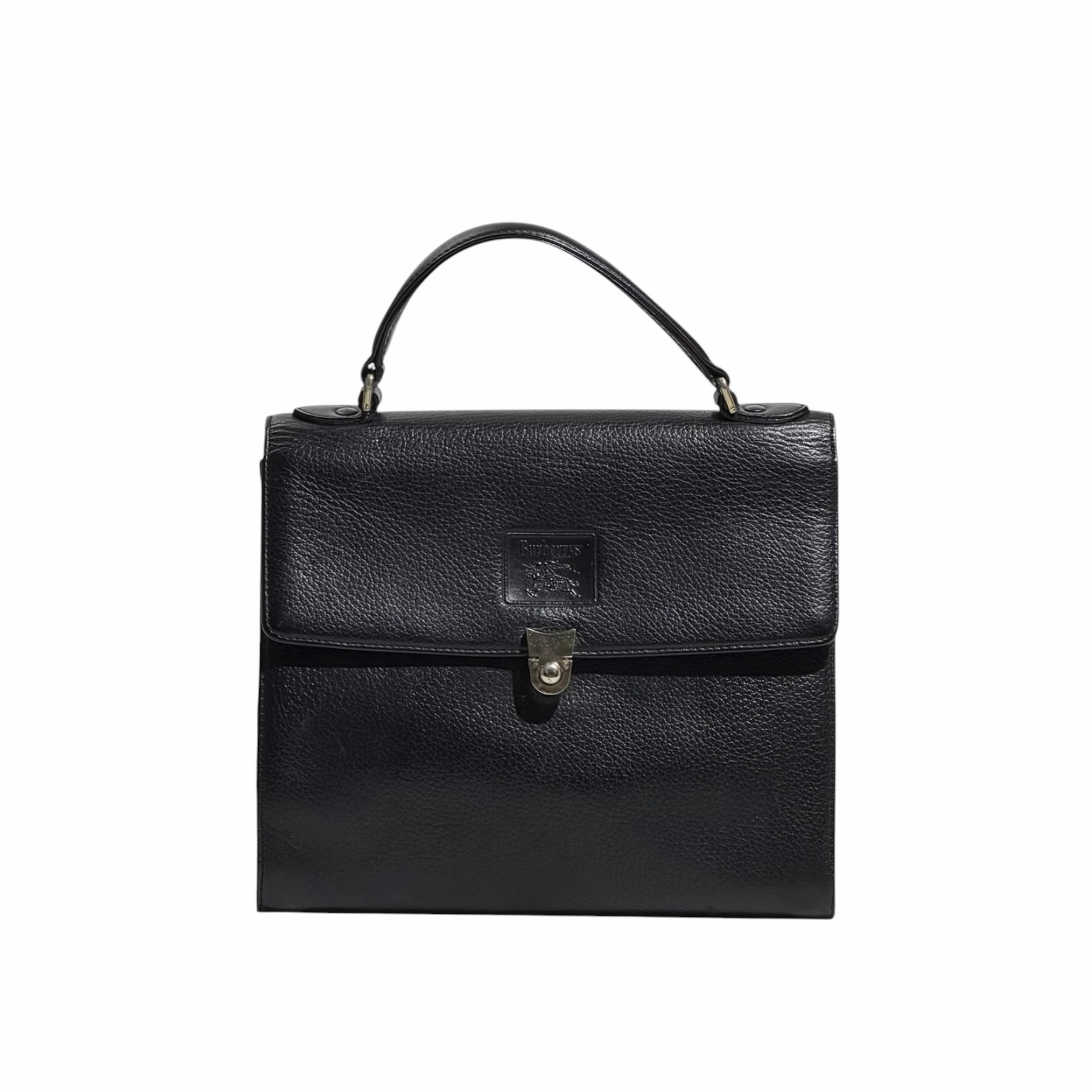 Burberry Leather Top Handle Kelly Bag