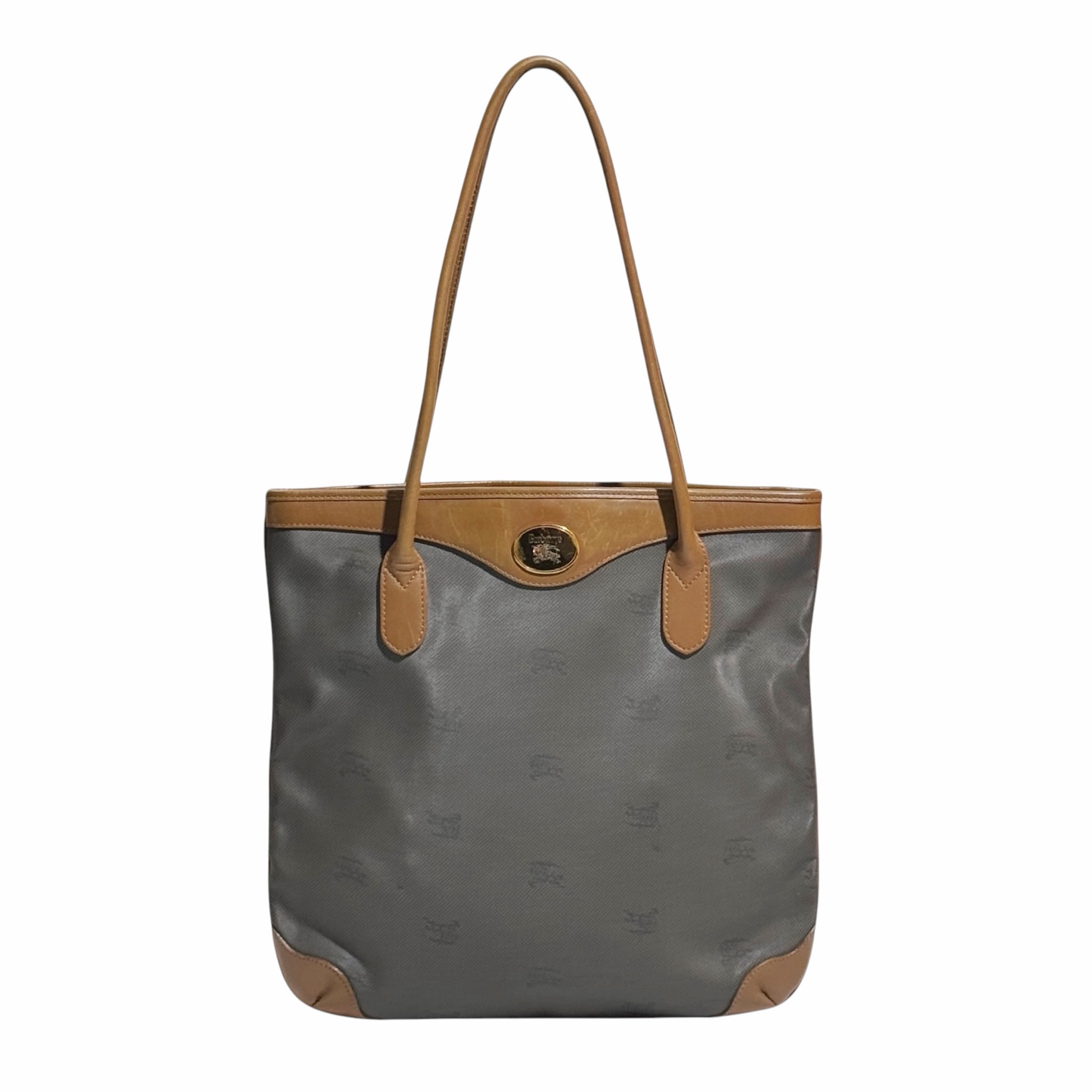 Burberry Leather Strap Tote Bag