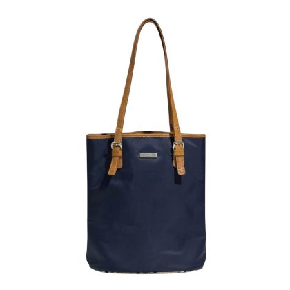 Burberry Leather Strap Nylon Tote Bag