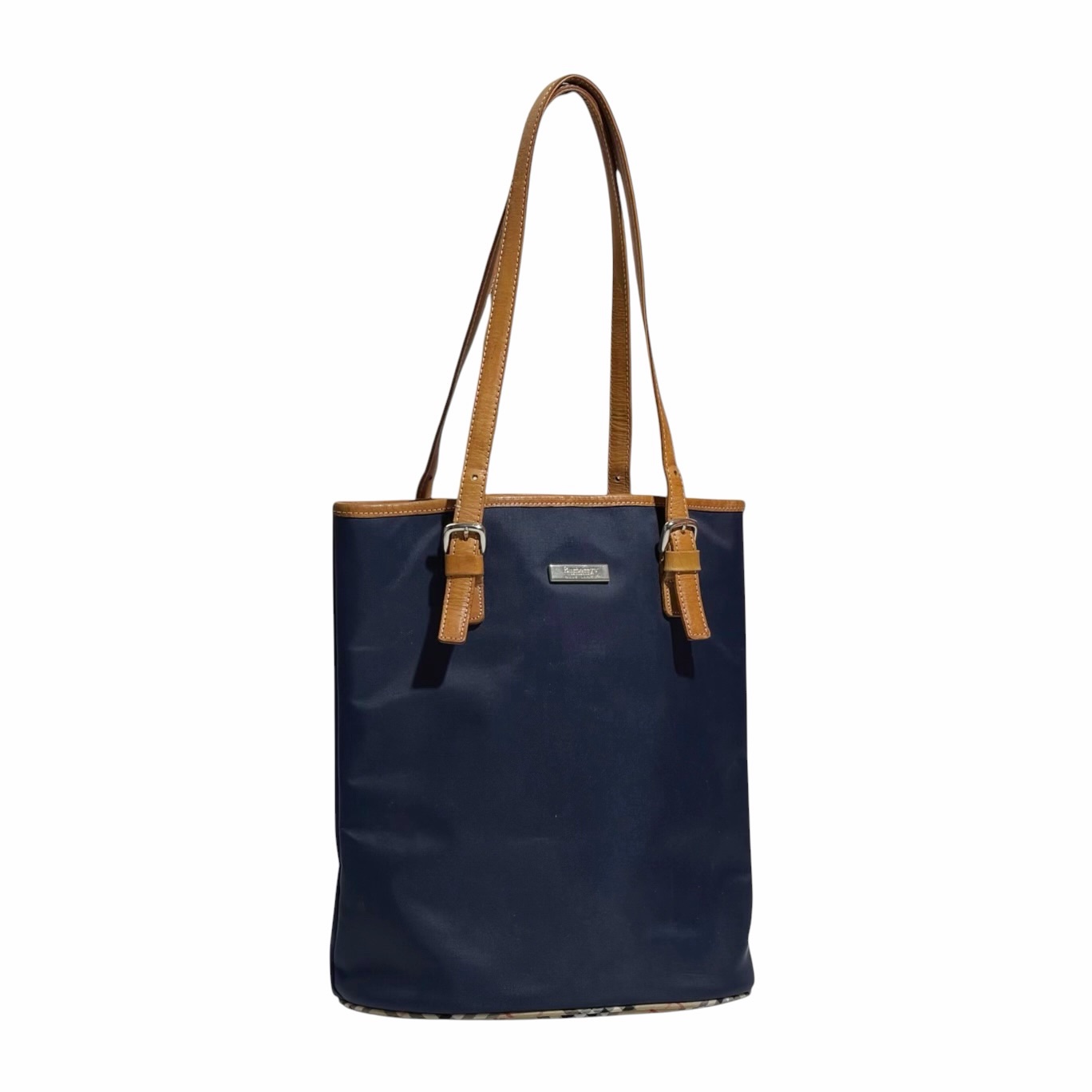 Burberry Leather Strap Nylon Tote Bag - Image 3
