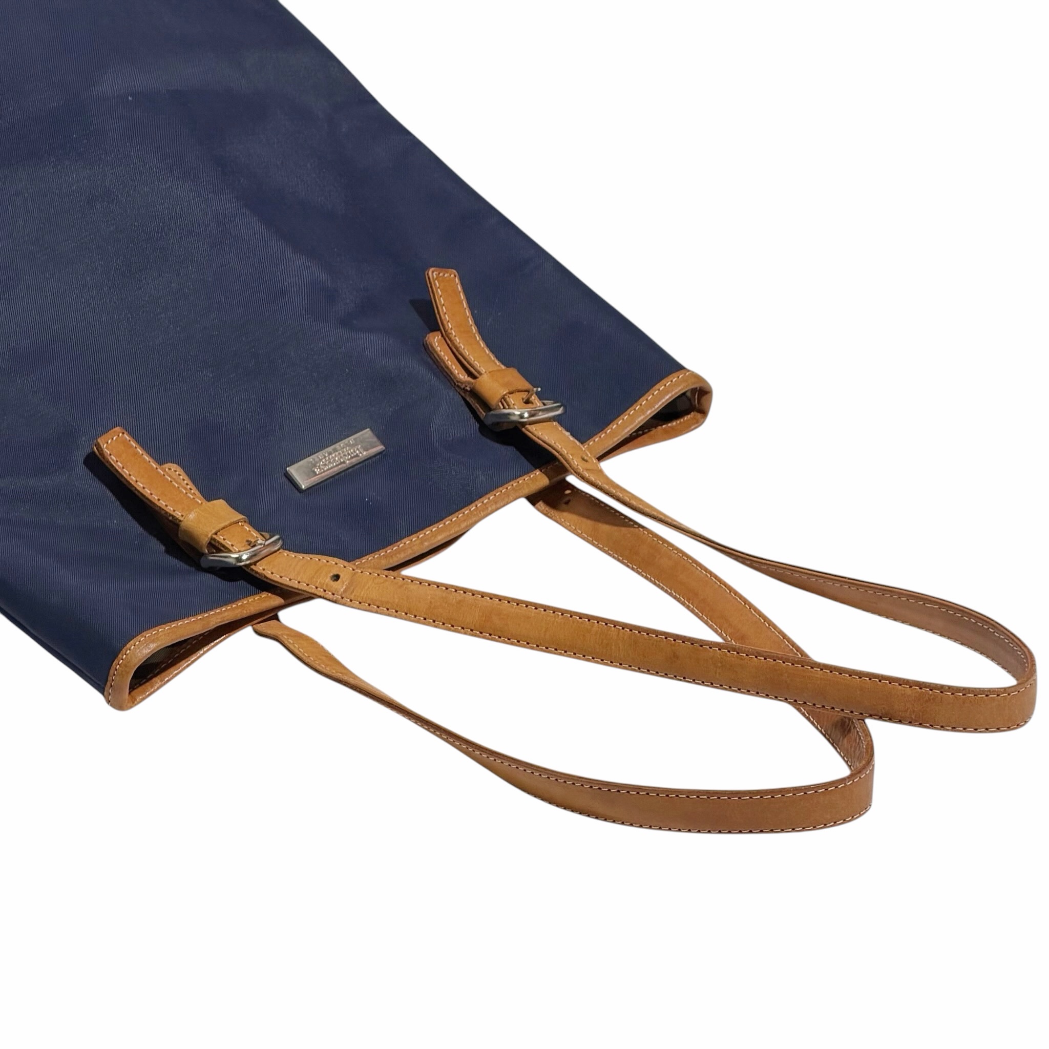 Burberry Leather Strap Nylon Tote Bag - Image 7