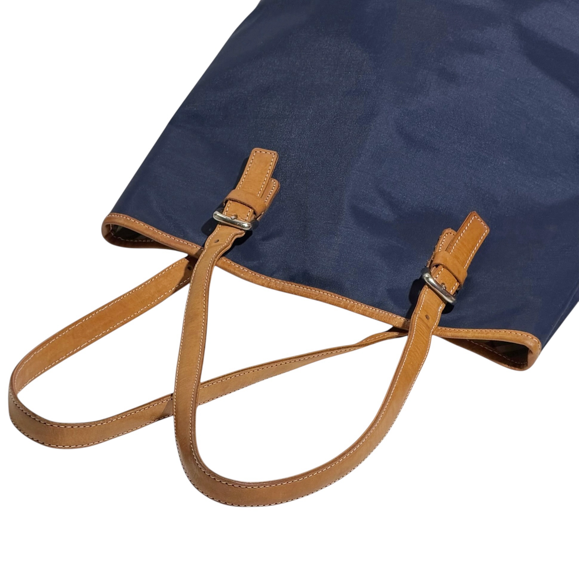 Burberry Leather Strap Nylon Tote Bag - Image 8