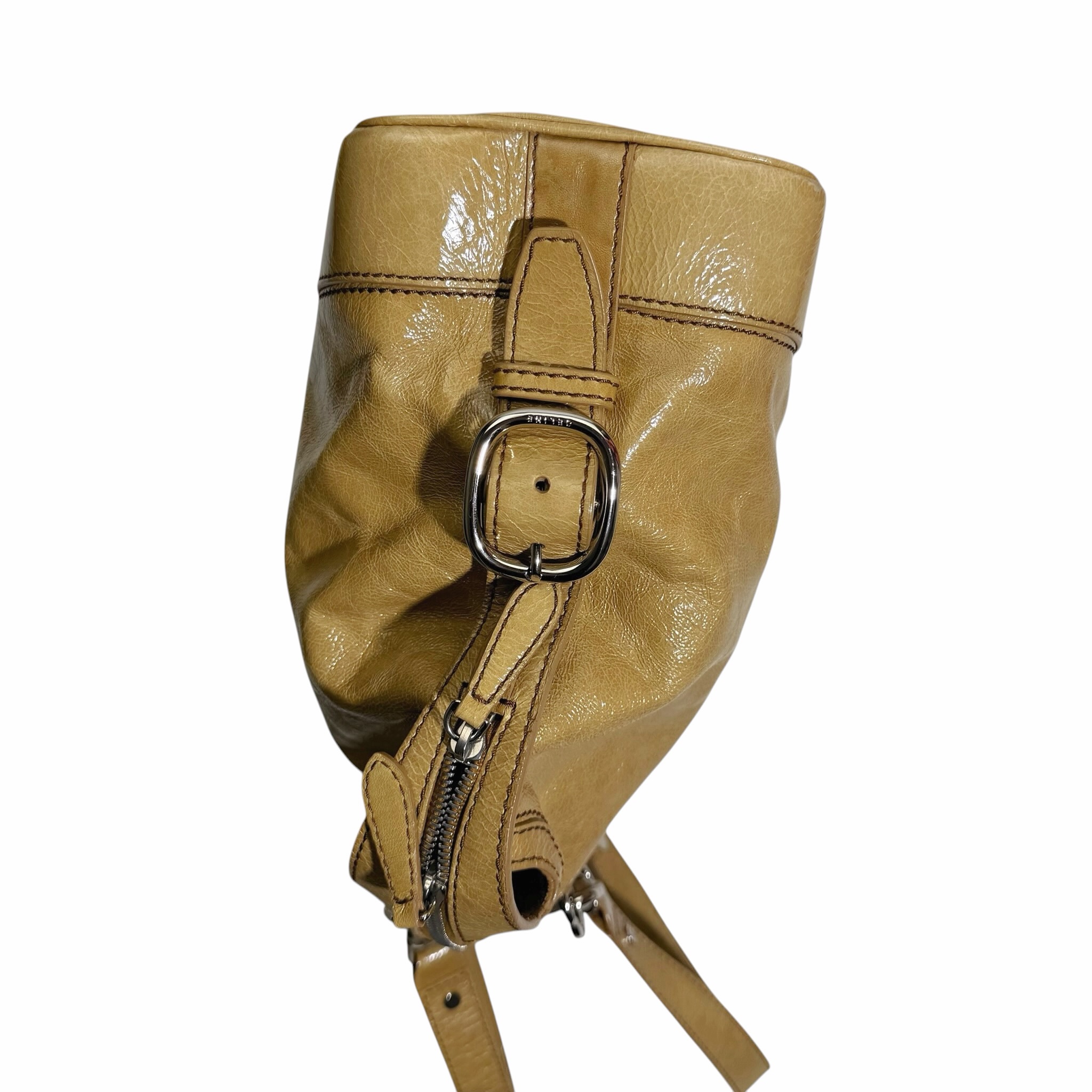 Celine Crinkled Patent Leather Handbag - Image 4