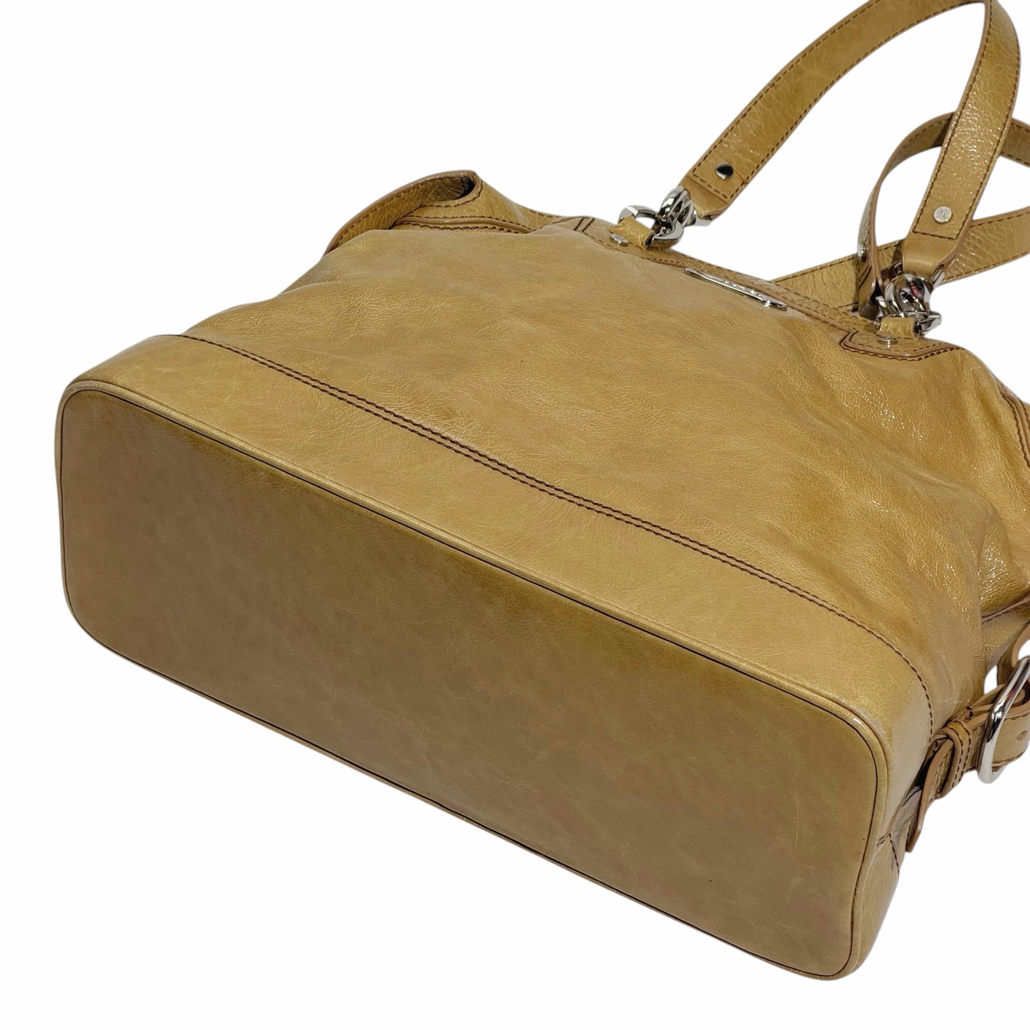 Celine Crinkled Patent Leather Handbag - Image 6