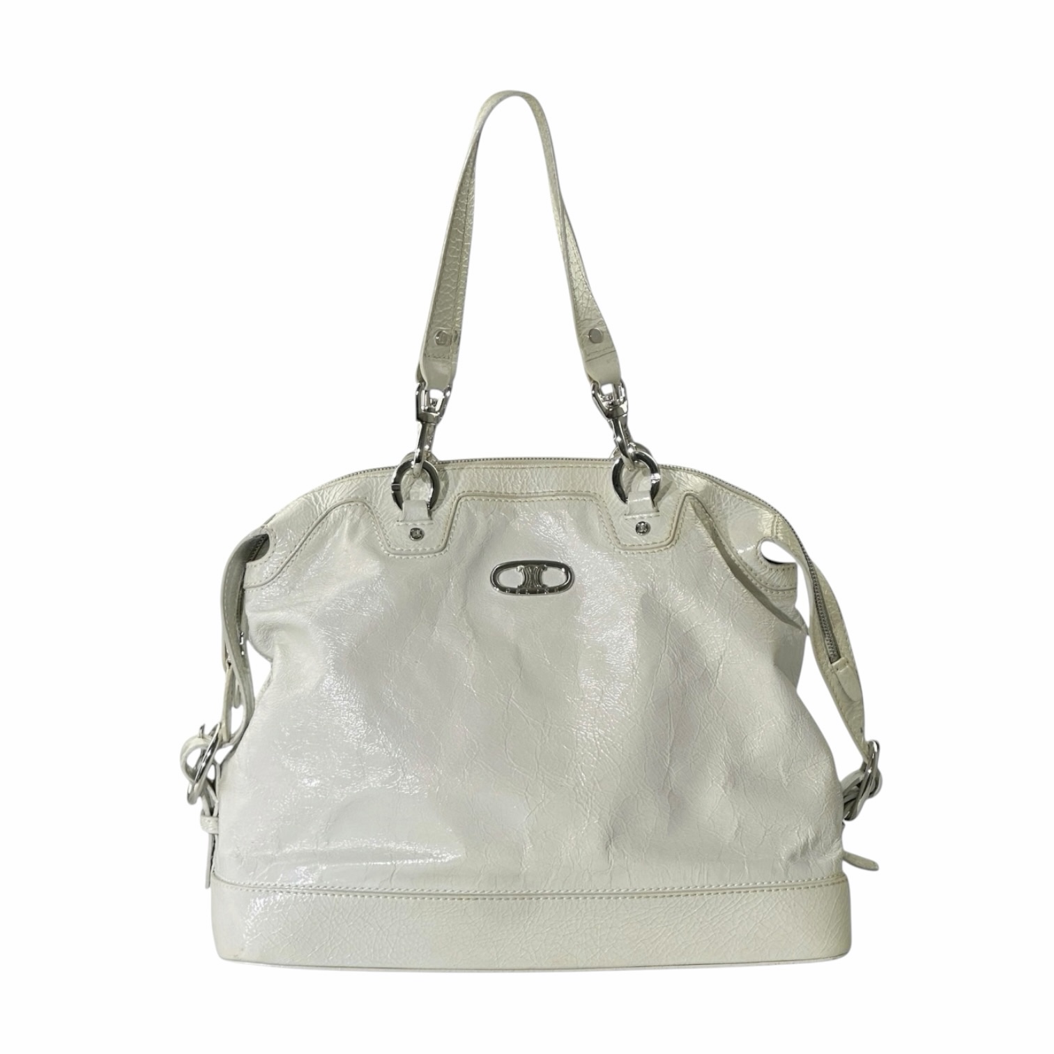 Celine Crinkled Patent Leather Handbag