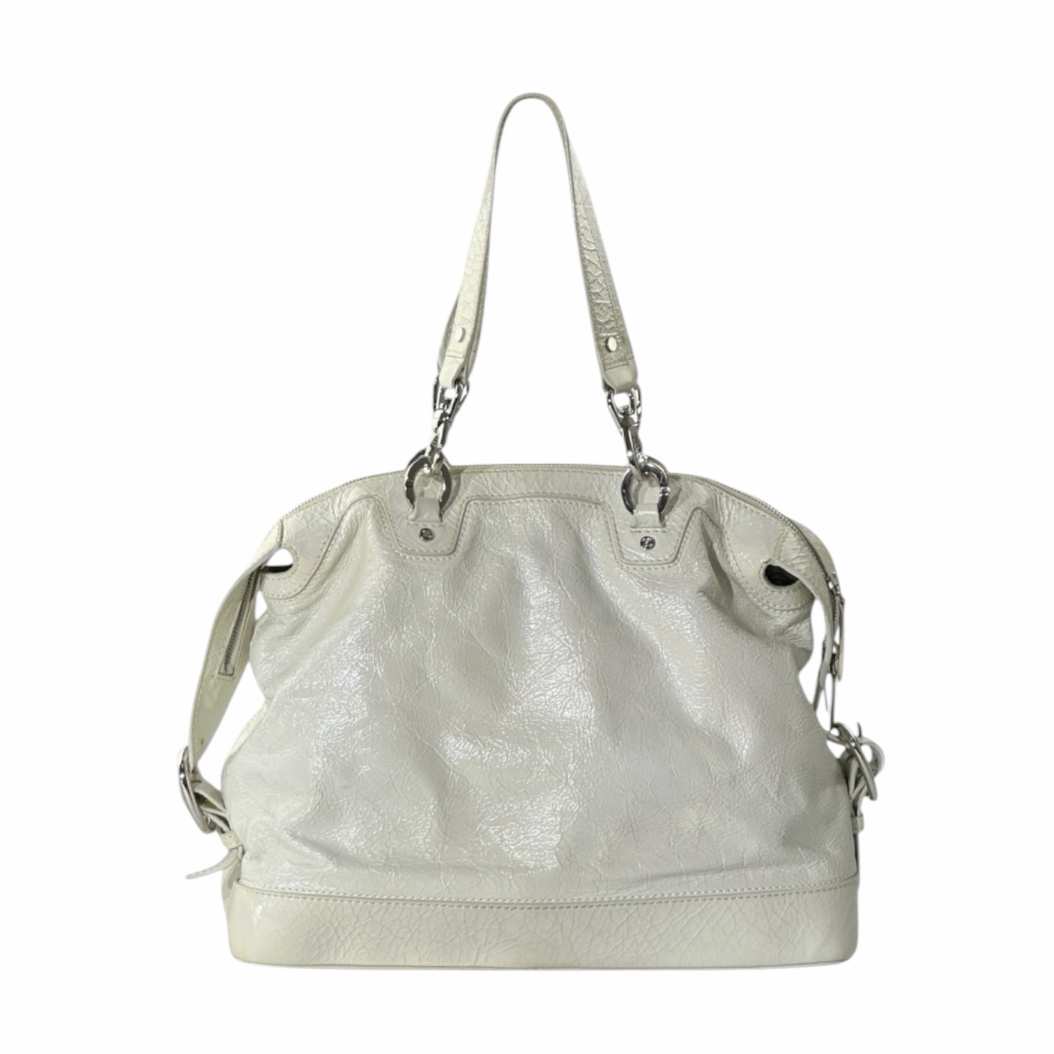 Celine Crinkled Patent Leather Handbag - Image 2