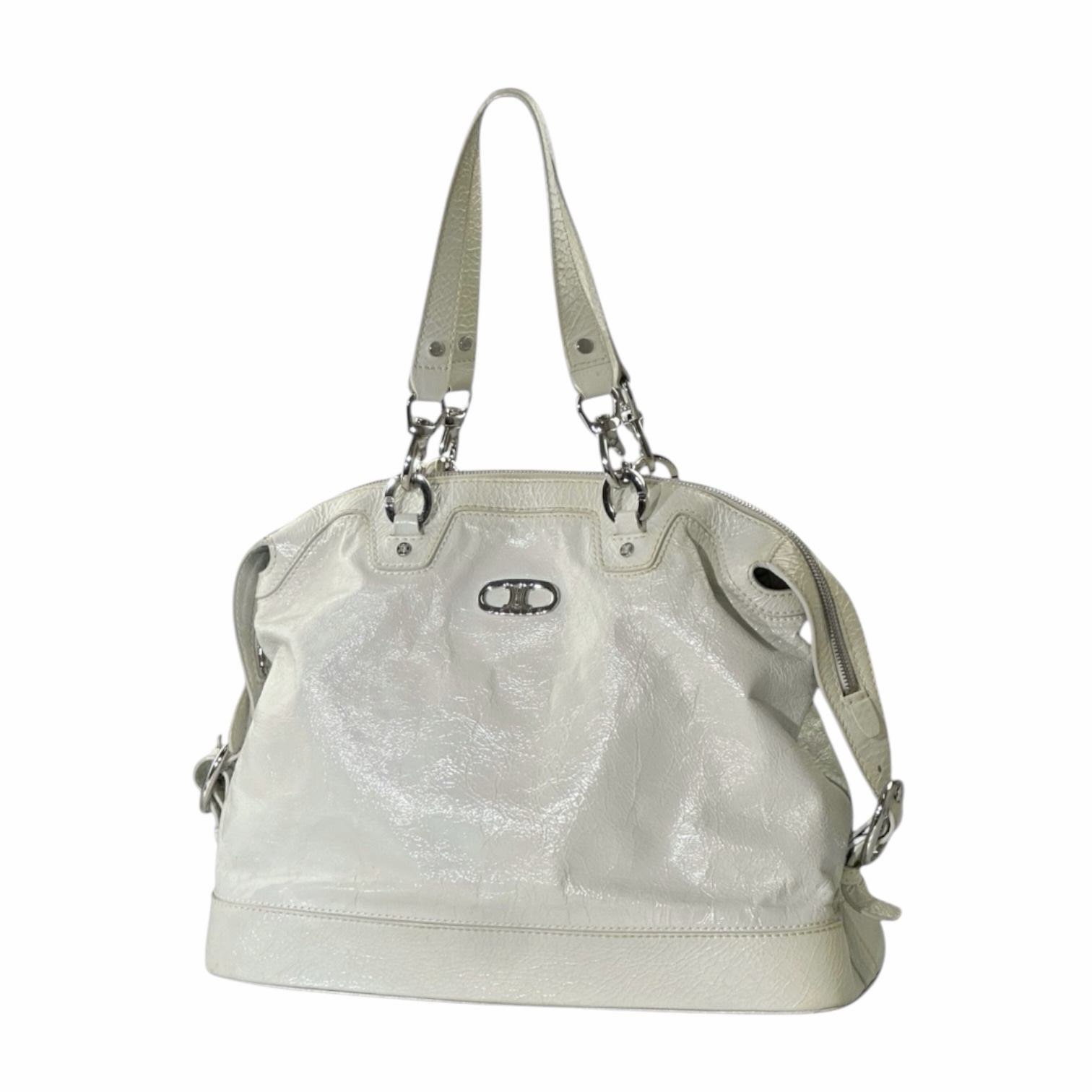 Celine Crinkled Patent Leather Handbag - Image 3