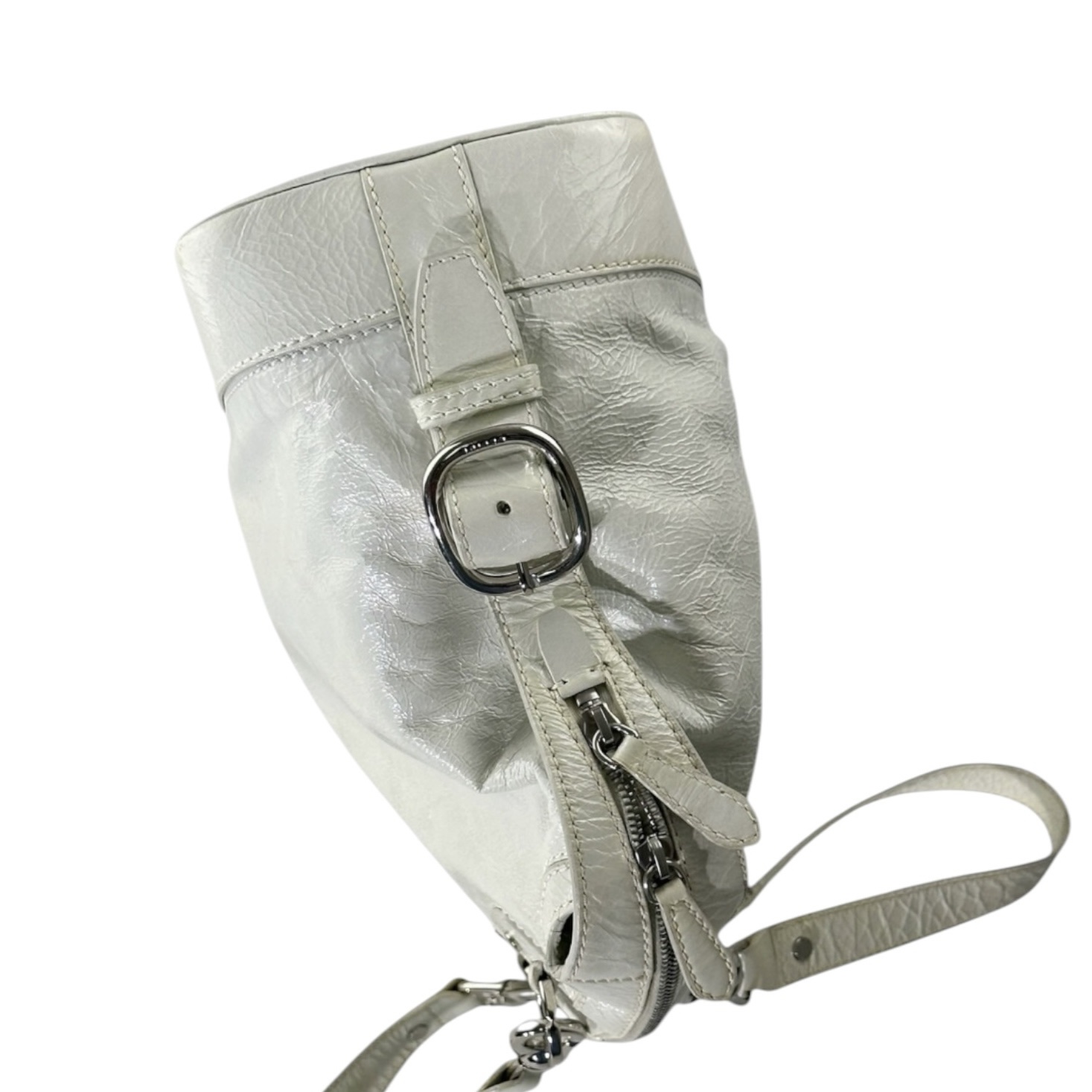 Celine Crinkled Patent Leather Handbag - Image 5