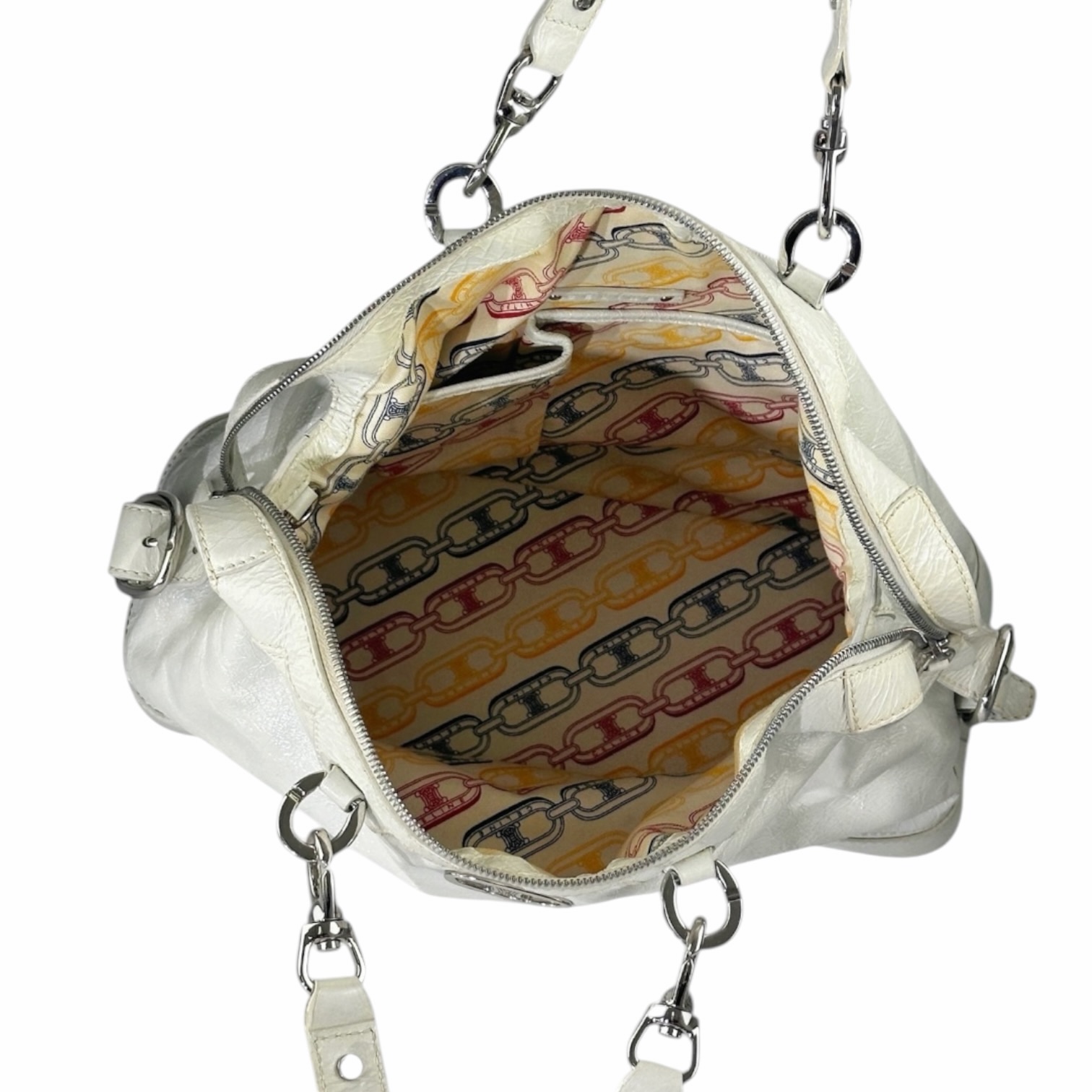 Celine Crinkled Patent Leather Handbag - Image 9