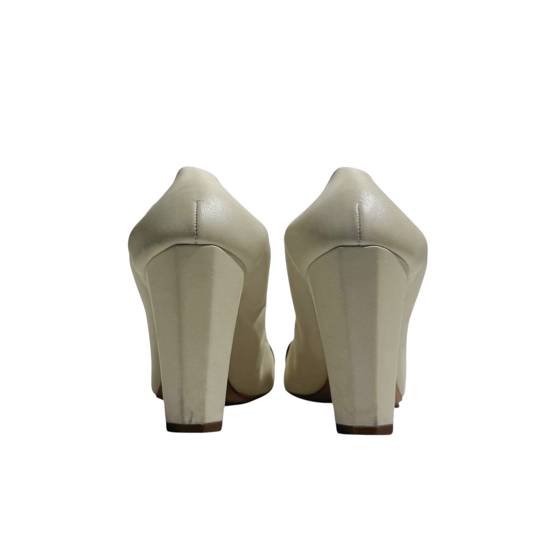 Chanel Cap Toe Elasticized Trim Pumps 37.5 - Image 5