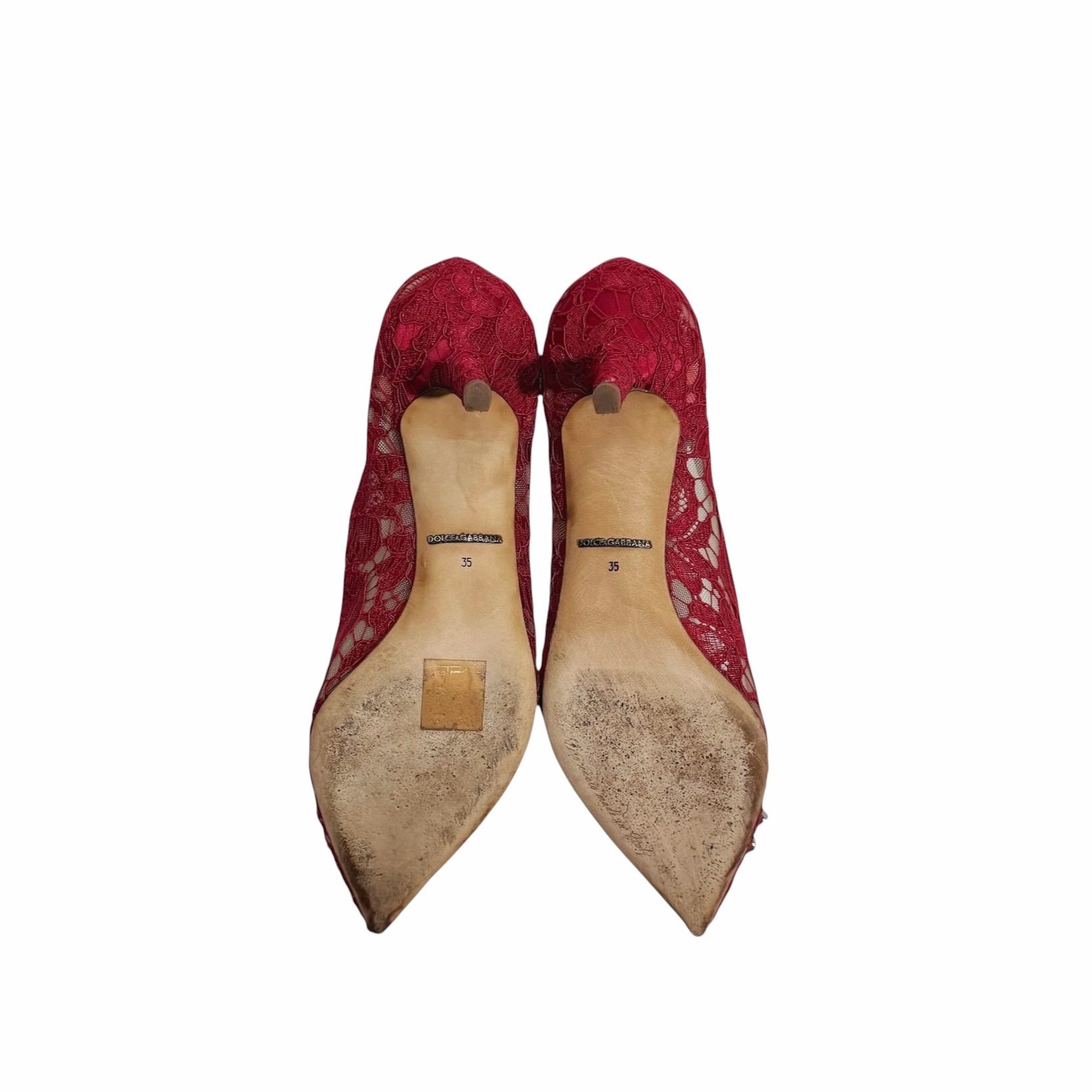 Dolce&Gabbana Bellucci Brooch Rainbow Lace Pumps 35 - Image 6