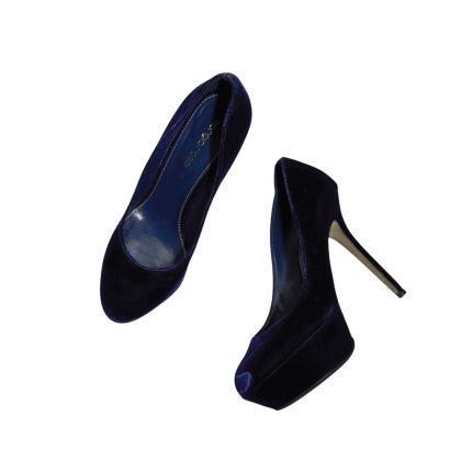 Sergio Rossi Velvet Platform Pumps 36.5