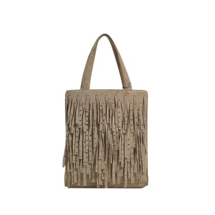 Chanel Suded Diamond Fringe Mini Tote Bag 2000-2002s